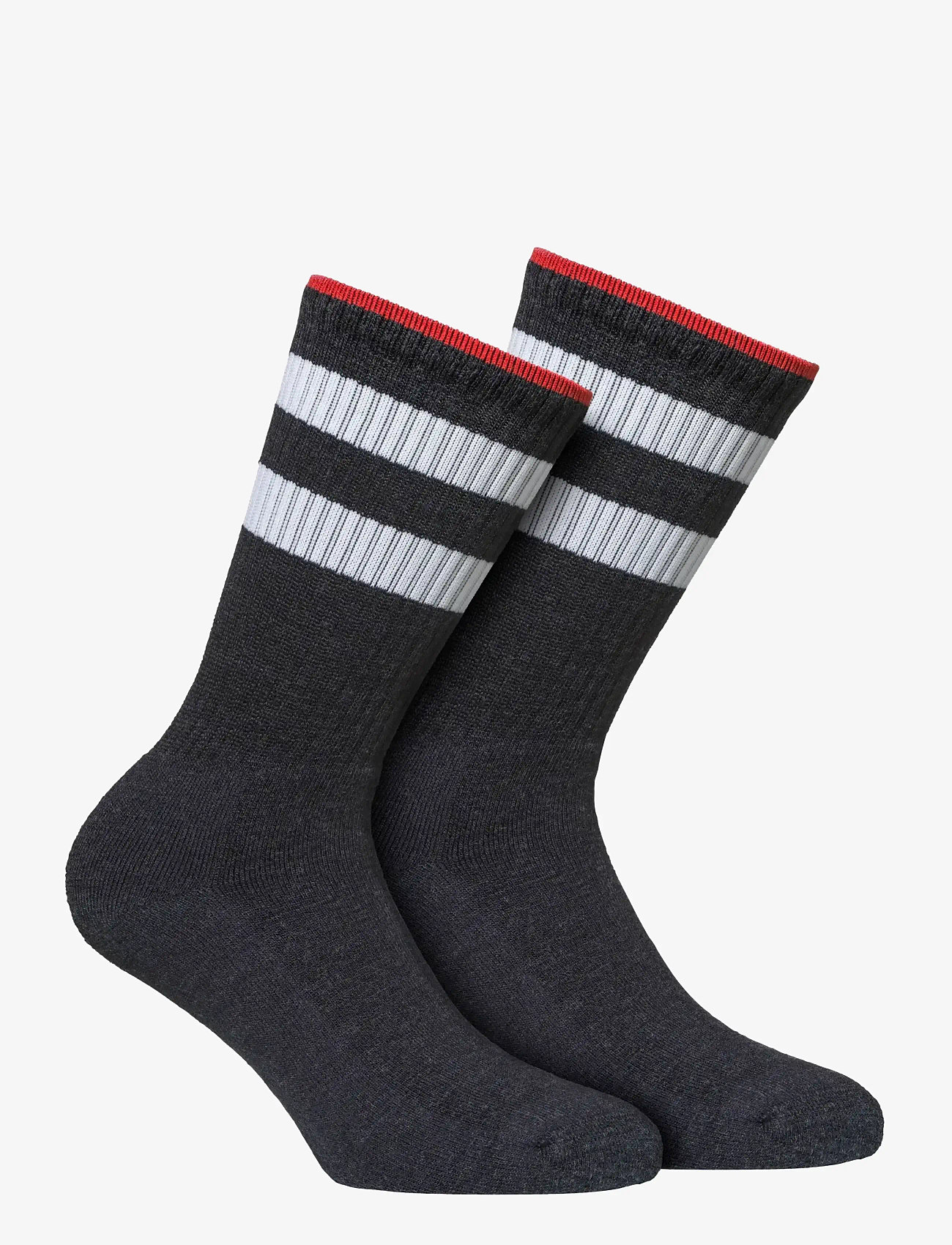 Alpacasocks&Co - Merino Casual Stripes 2-pack - crew-socken - blu/bianco/rojo - 0