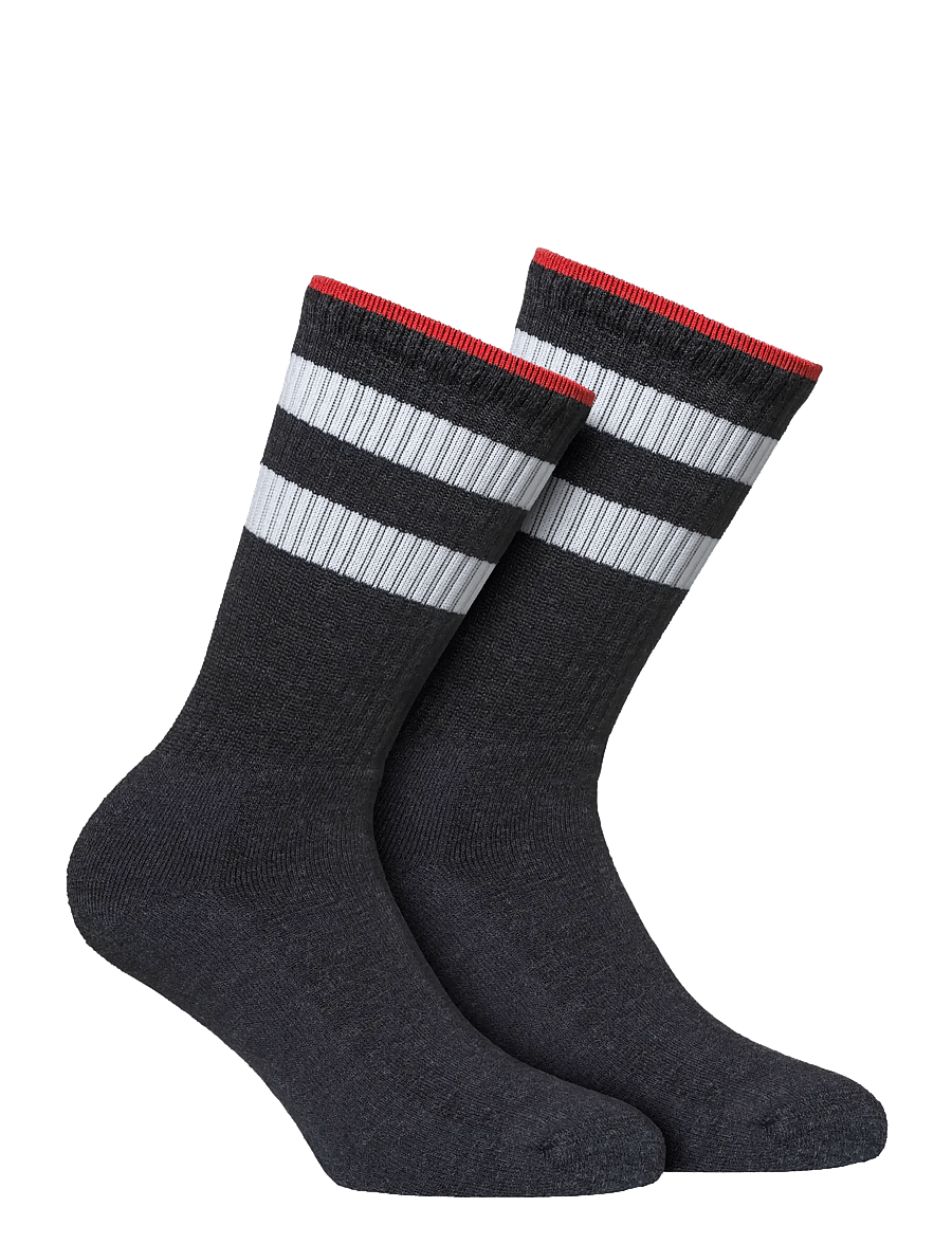 Alpacasocks&Co - Merino Casual Stripes 2-pack - klassikalised sokid - blu/bianco/rojo - 0