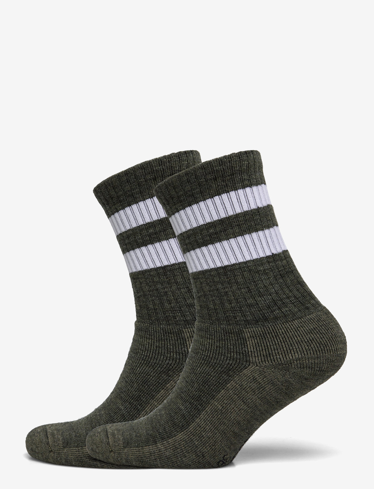 Alpacasocks&Co - Merino Casual Stripes 2-pack - sokker - green/white - 0