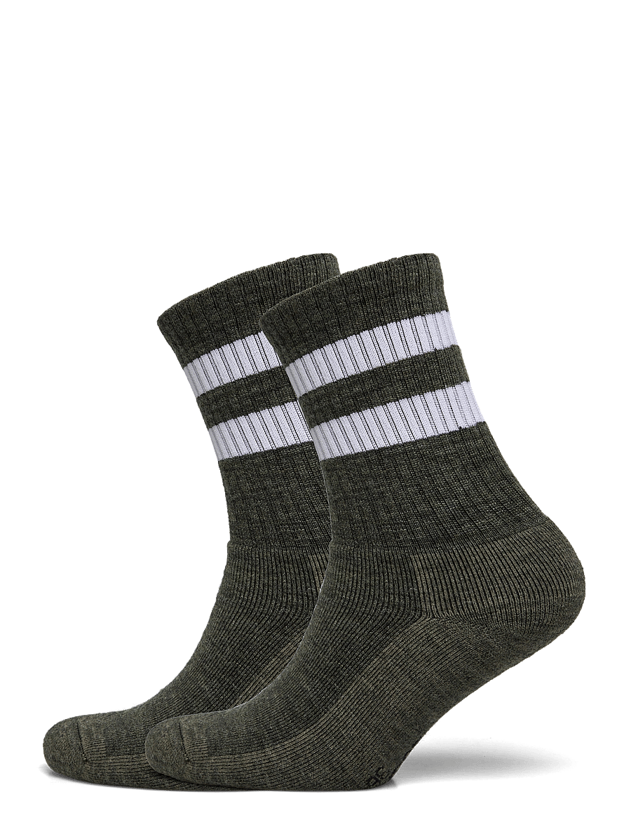 Alpacasocks&Co - Merino Casual Stripes 2-pack - tennissocken - green/white - 0
