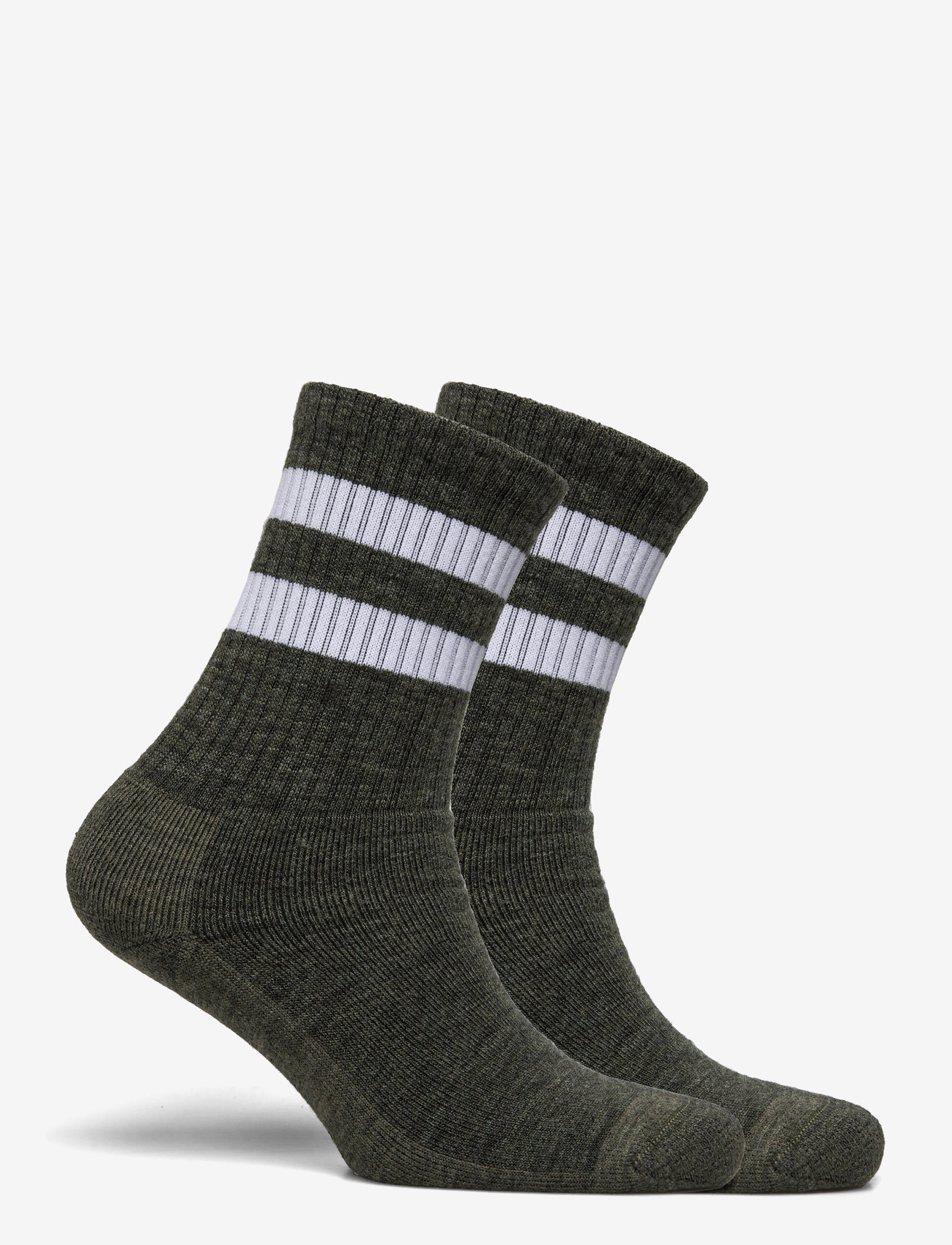 Alpacasocks&Co - Merino Casual Stripes 2-pack - sokker - green/white - 1