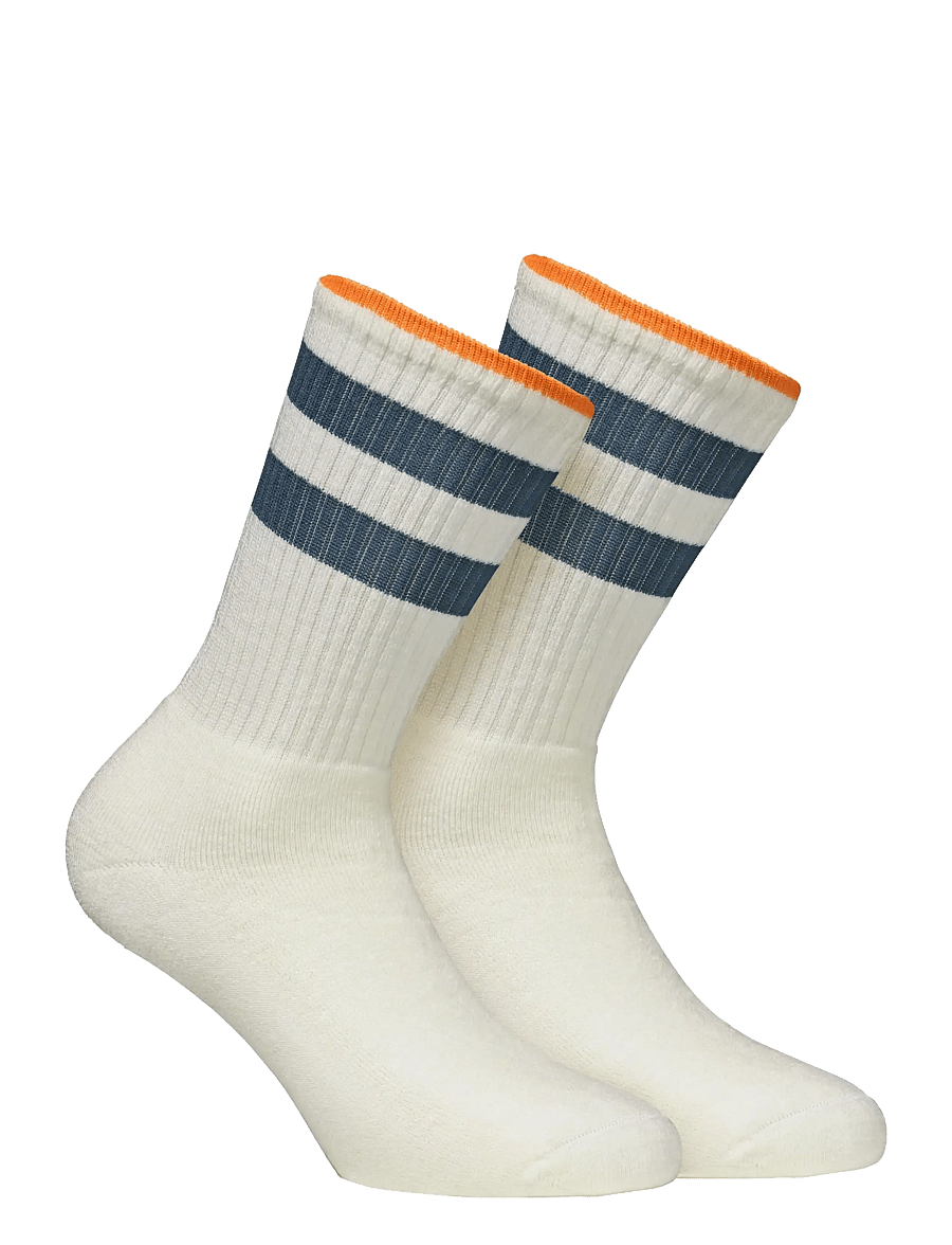 Alpacasocks&Co - Merino Casual Stripes 2-pack - tennissocken - latte/azafata/naranja - 0