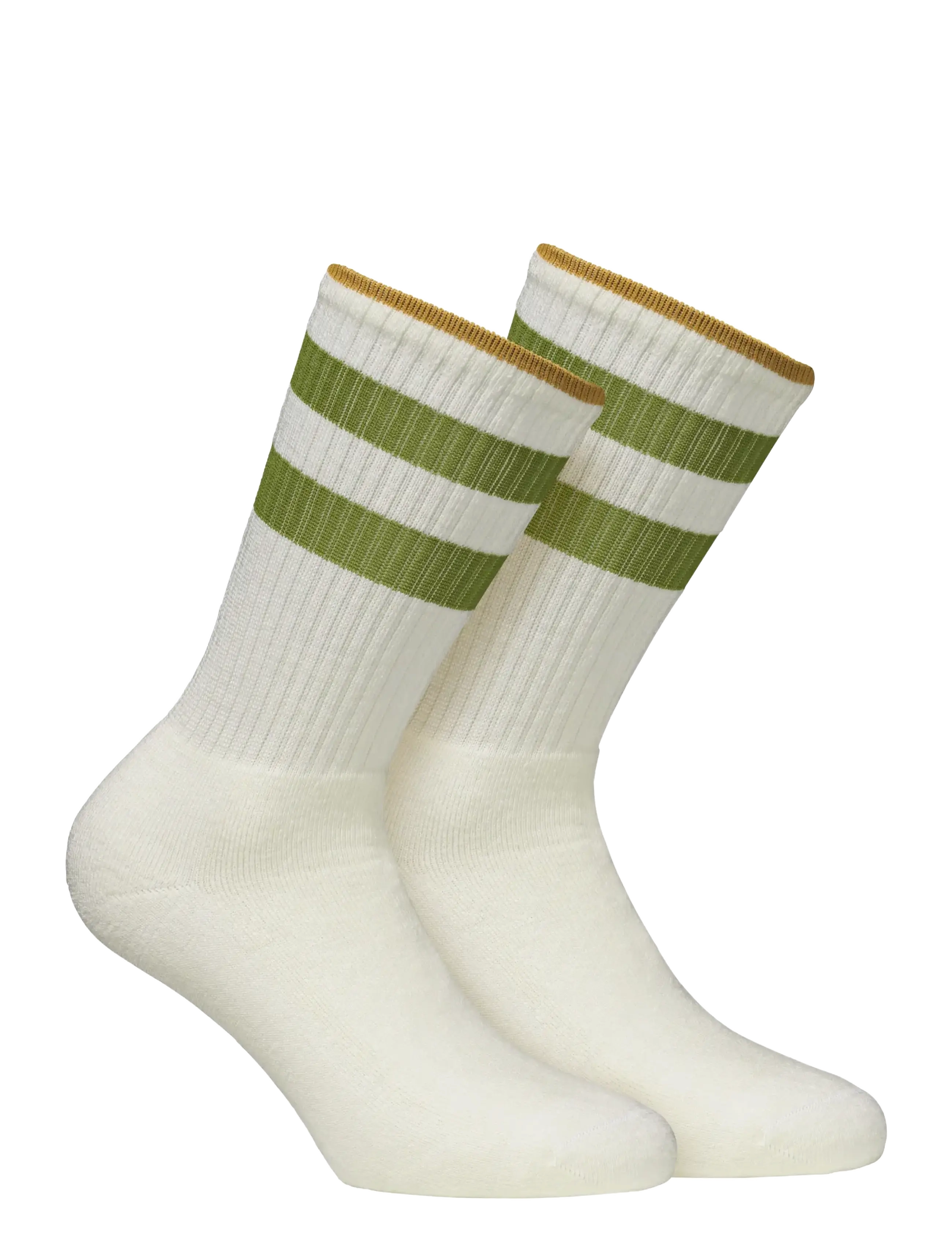Alpacasocks&Co Knitted merino socks in 2-pack - Klassikalised sokid - LATTE/LAUREL/BRONZE / cream