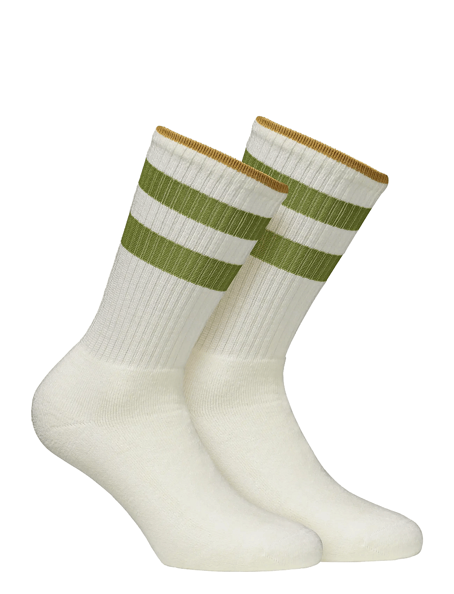 Alpacasocks&Co - Merino Casual Stripes 2-pack - sokker - latte/laurel/bronze - 0