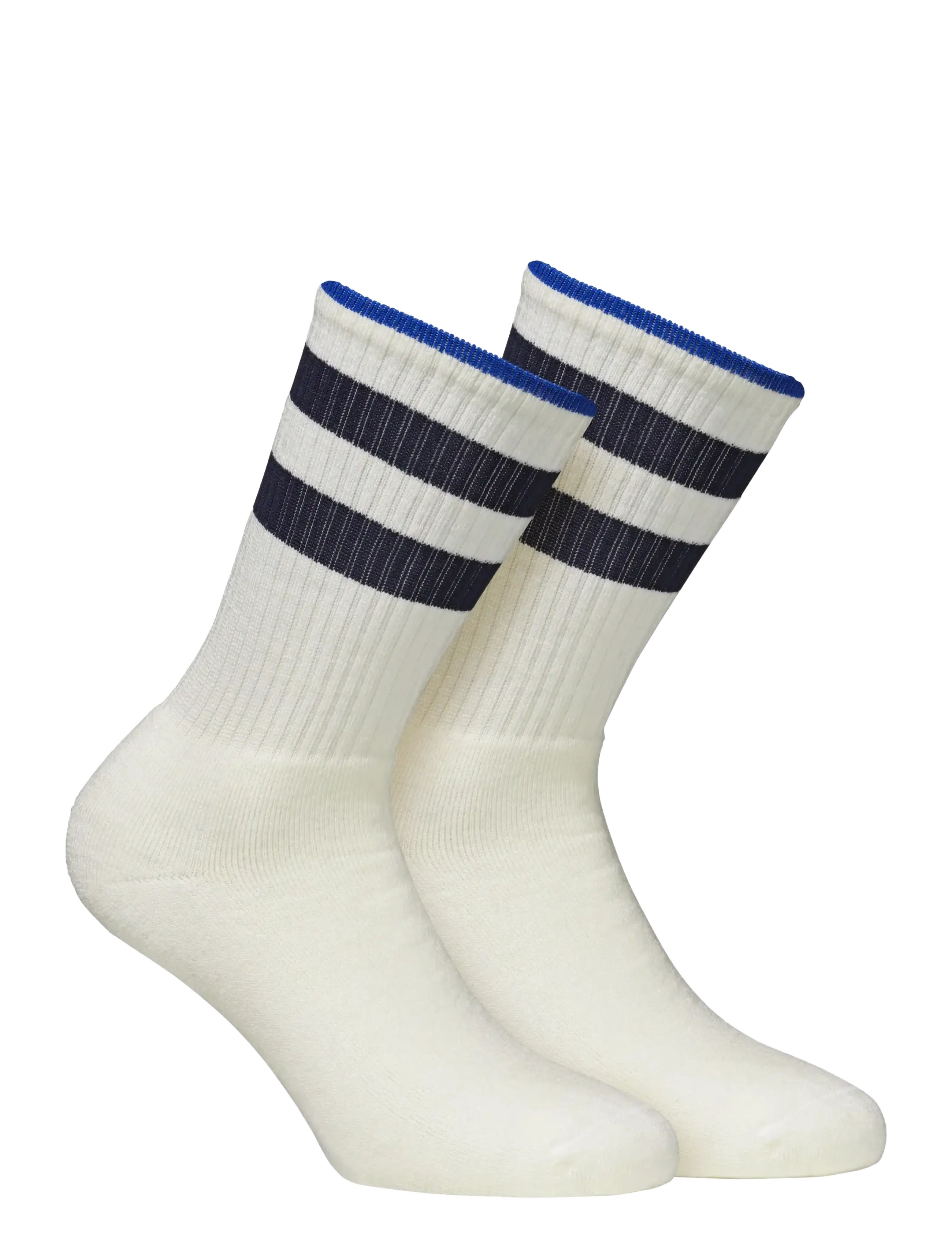 Alpacasocks&Co Knitted merino socks in 2-pack - Alpacasocks&Co - LATTE/MARINO/ROYAL / multi