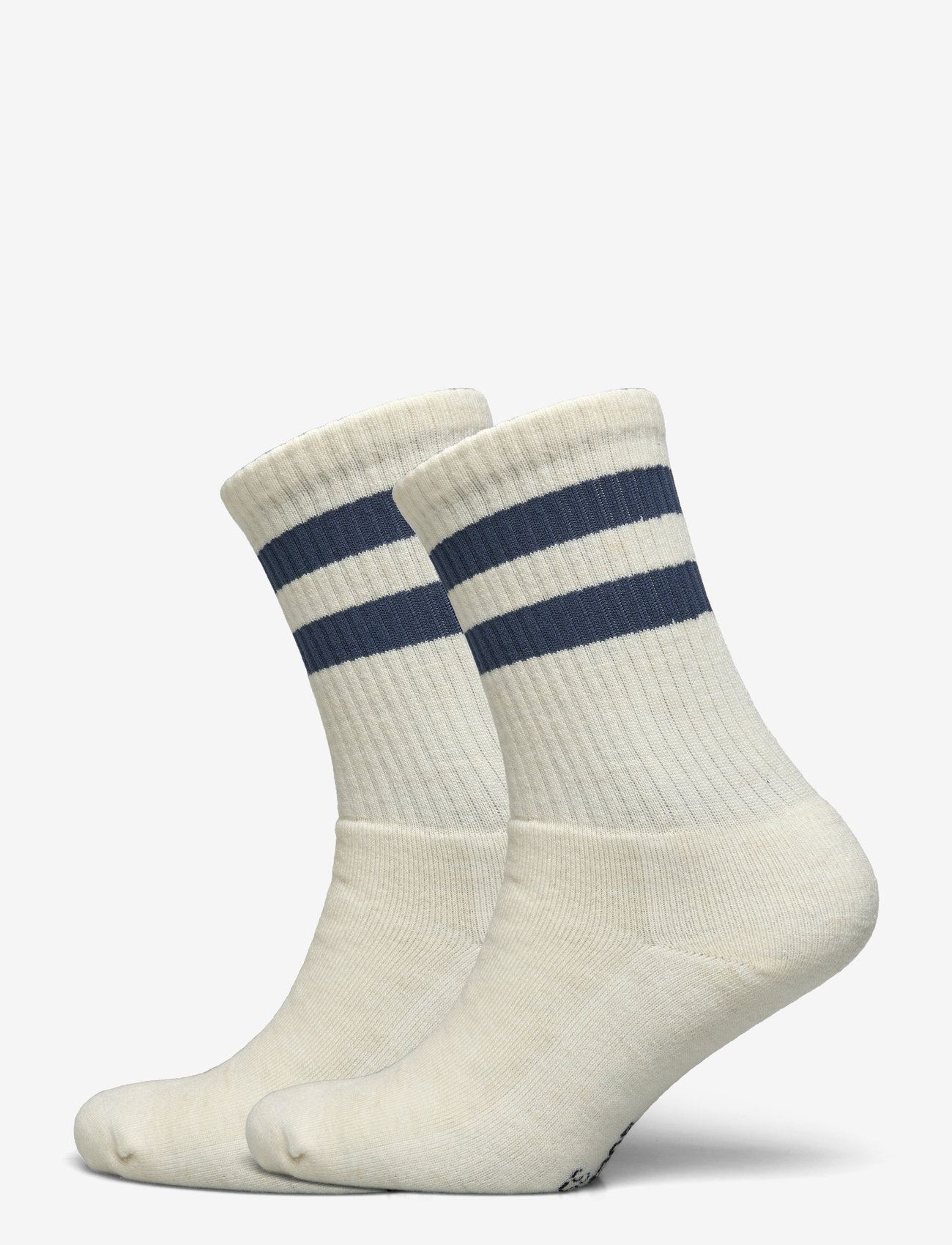 Alpacasocks&Co - Merino Casual Stripes 2-pack - crew-socken - white/petrol - 0