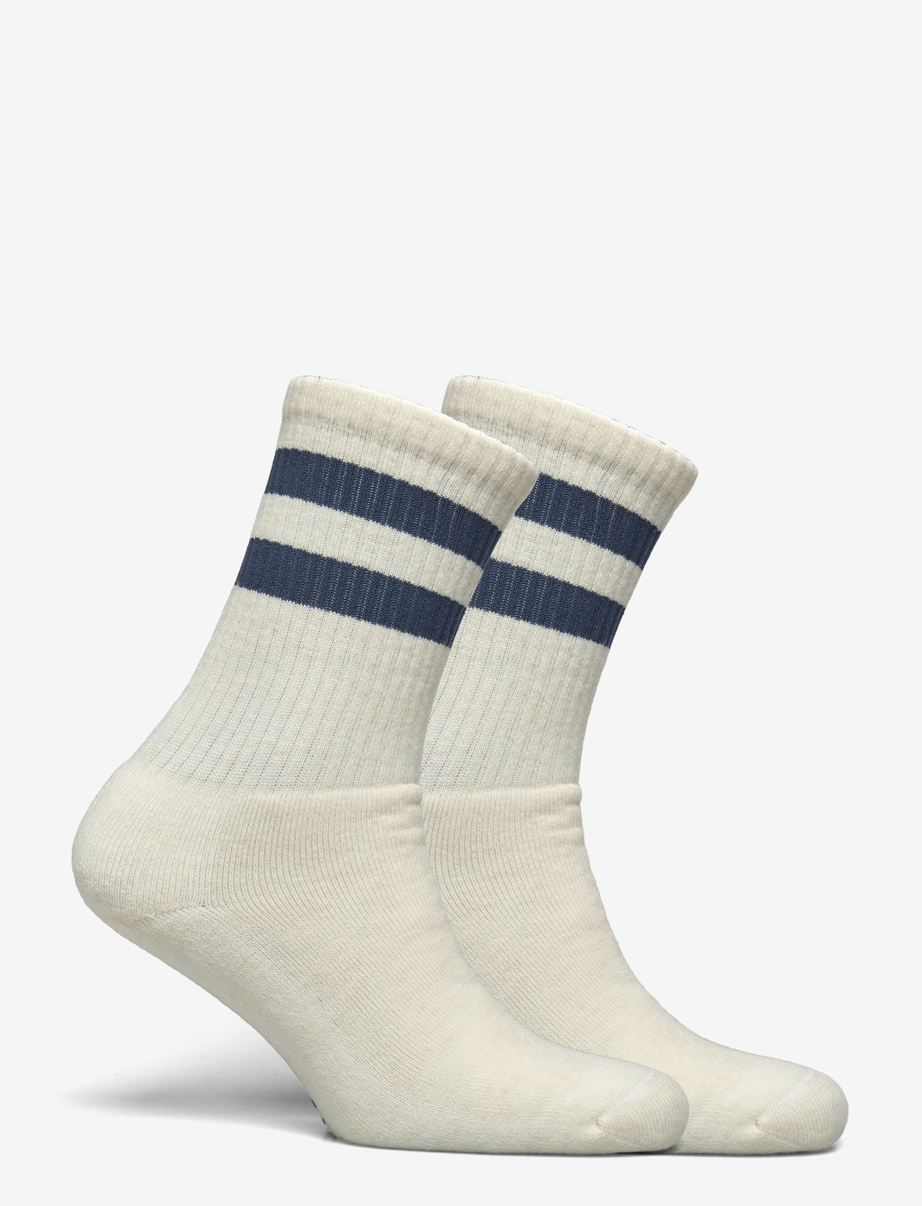 Alpacasocks&Co - Merino Casual Stripes 2-pack - crew-socken - white/petrol - 1