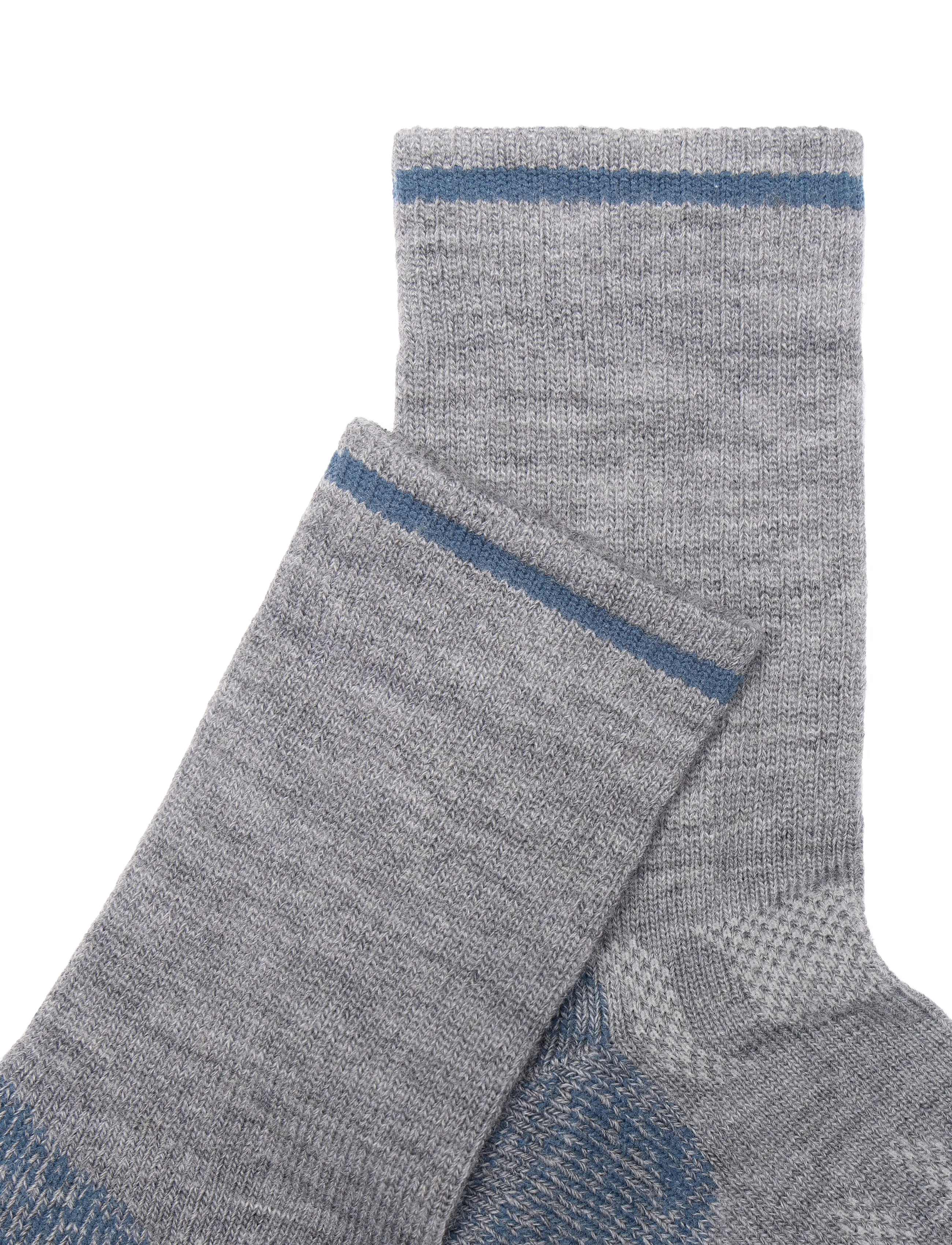 Alpacasocks&Co - Outdoor Merino Crew 1-pack - träningsstrumpor - argento/azafata/gris claro - 2