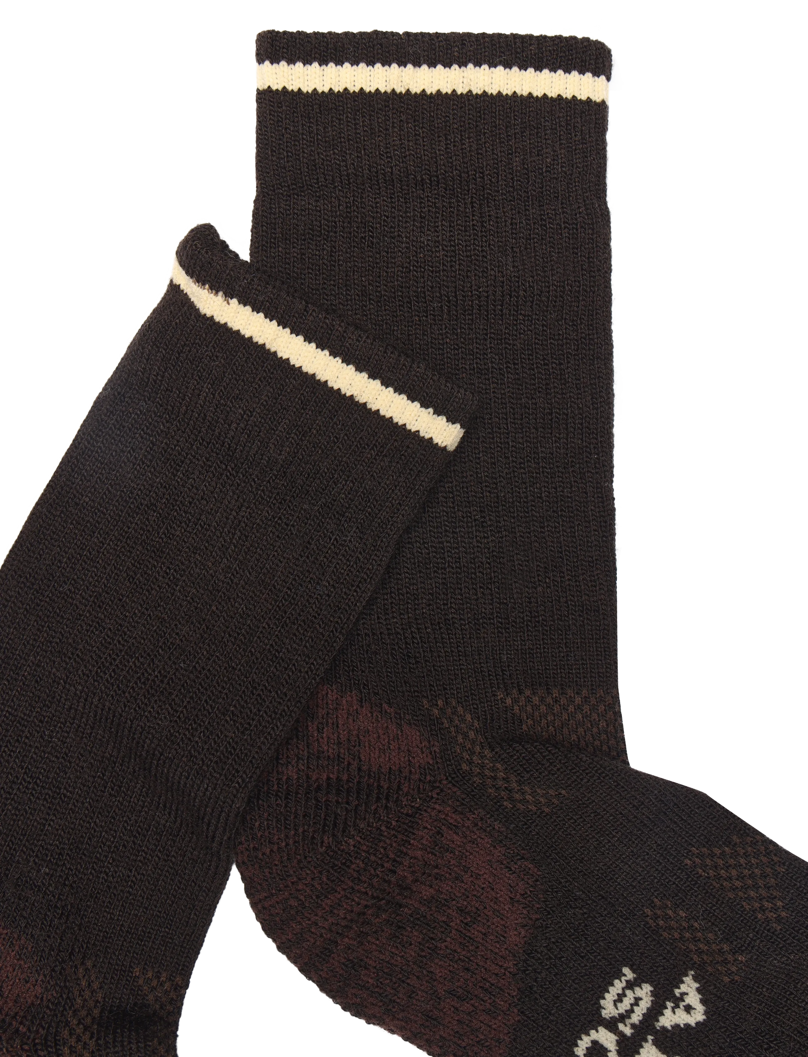 Alpacasocks&Co - Outdoor Merino Crew 1-pack - spordisokid - brown - 2