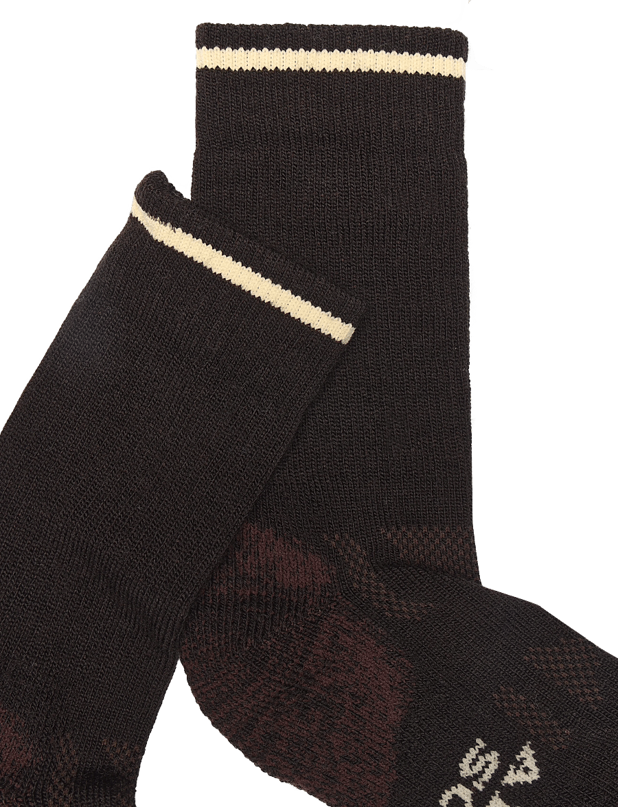 Alpacasocks&Co - Outdoor Merino Crew 1-pack - spordisokid - brown - 2