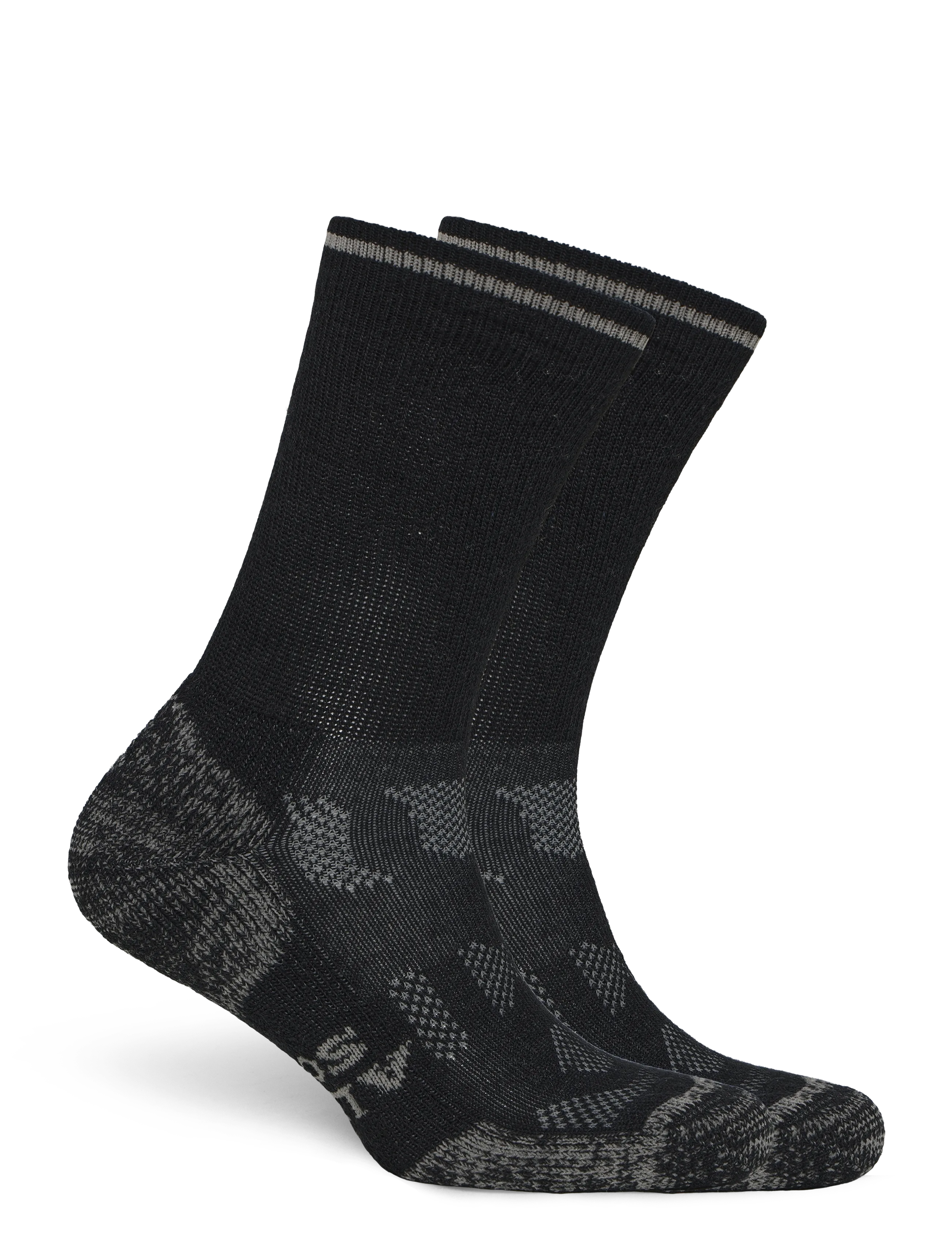 Alpacasocks&Co - Outdoor Merino Crew 1-pack - spordisokid - nero/metallic - 1