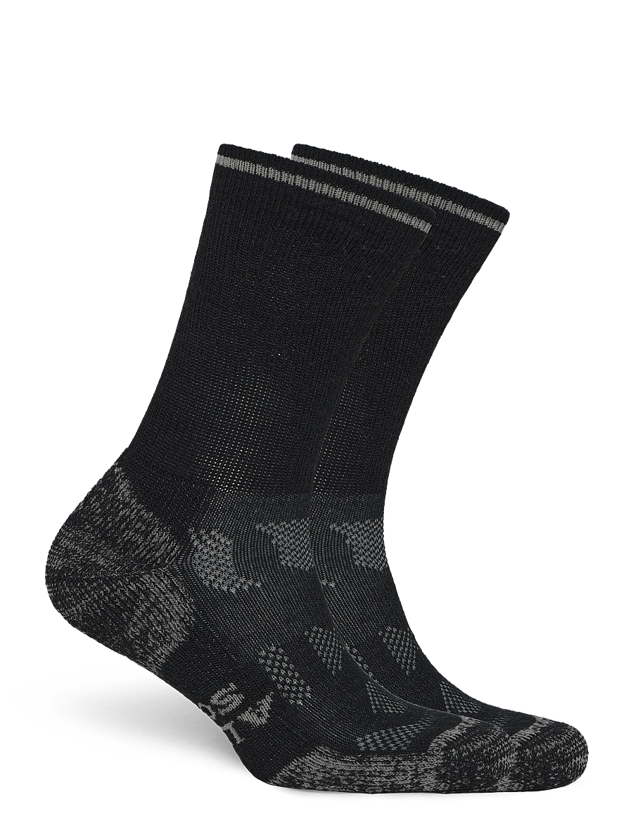 Alpacasocks&Co - Outdoor Merino Crew 1-pack - spordisokid - nero/metallic - 1