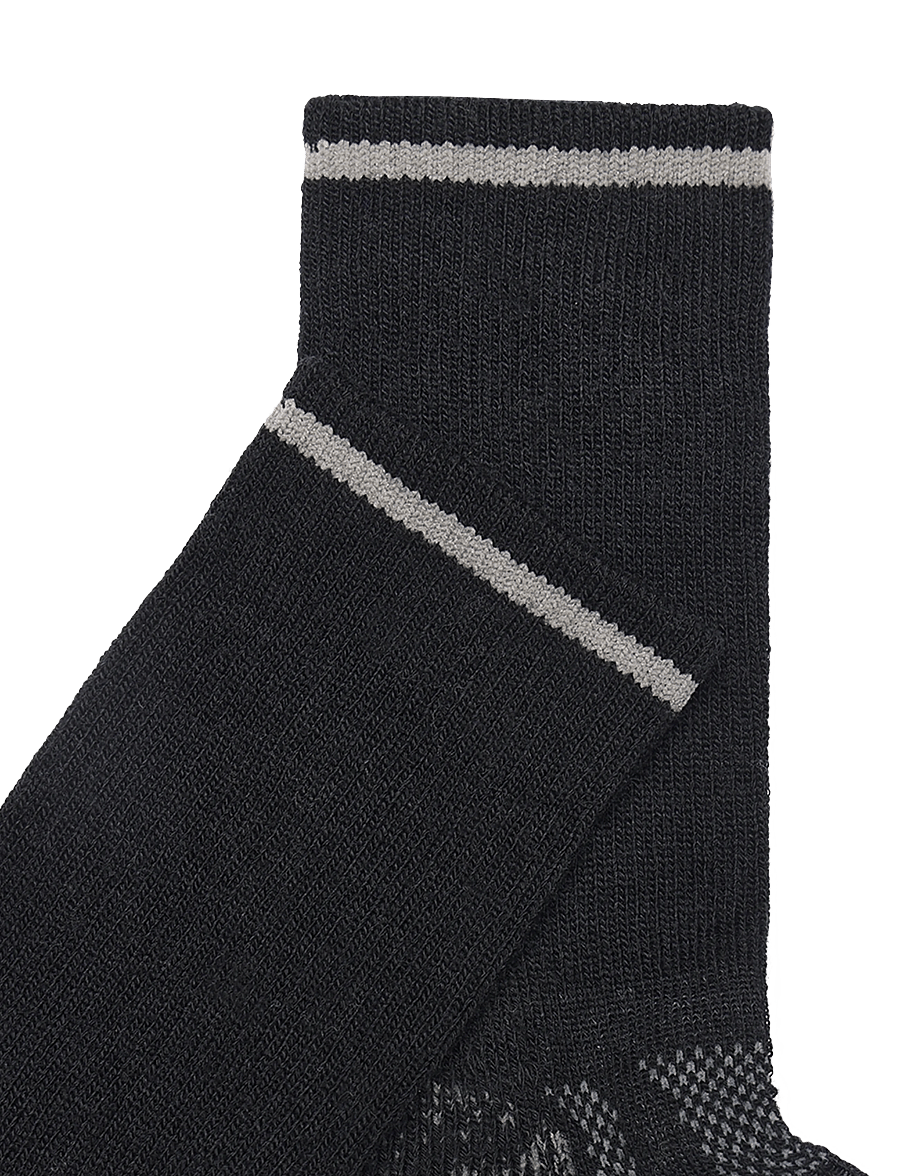 Alpacasocks&Co - Outdoor Merino Crew 1-pack - spordisokid - nero/metallic - 2