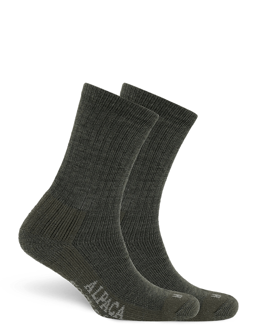 Alpacasocks&Co - Merino Hiking Cozy 1-pack - spordisokid - grigioverde - 1