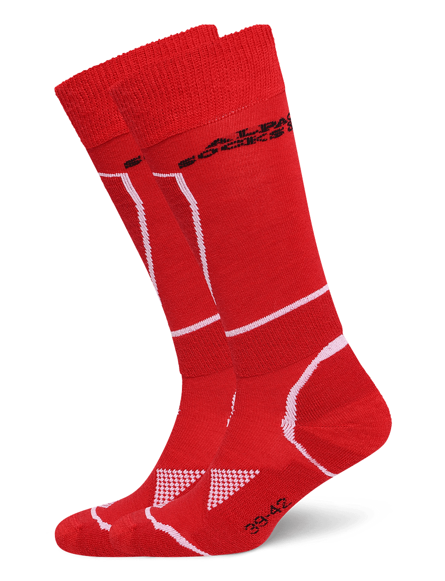 Alpacasocks&Co - Alpine Ski 1-pack - strümpfe - red white black - 0