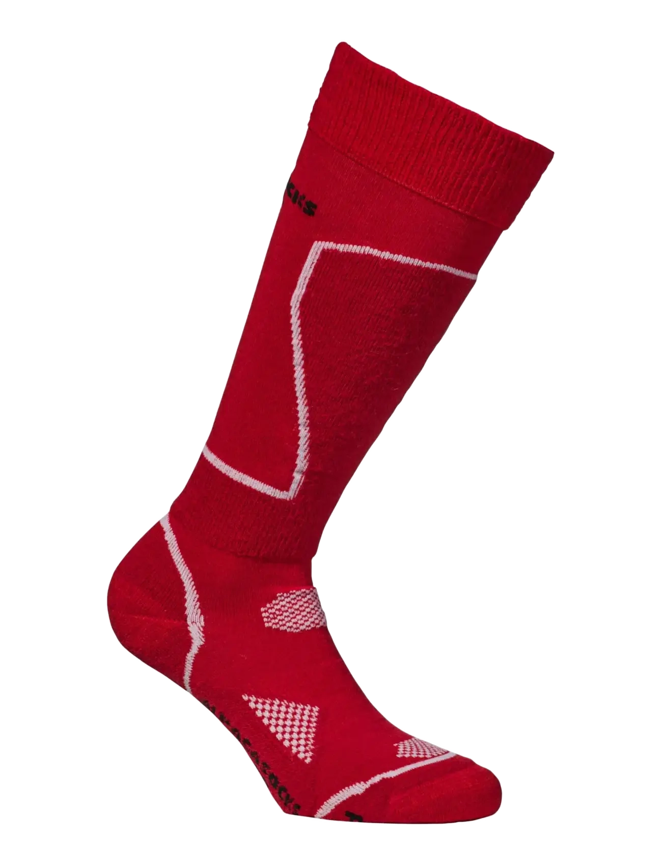 Alpacasocks&Co Alpine Ski 1-pack - Riided - RED WHITE BLACK / red
