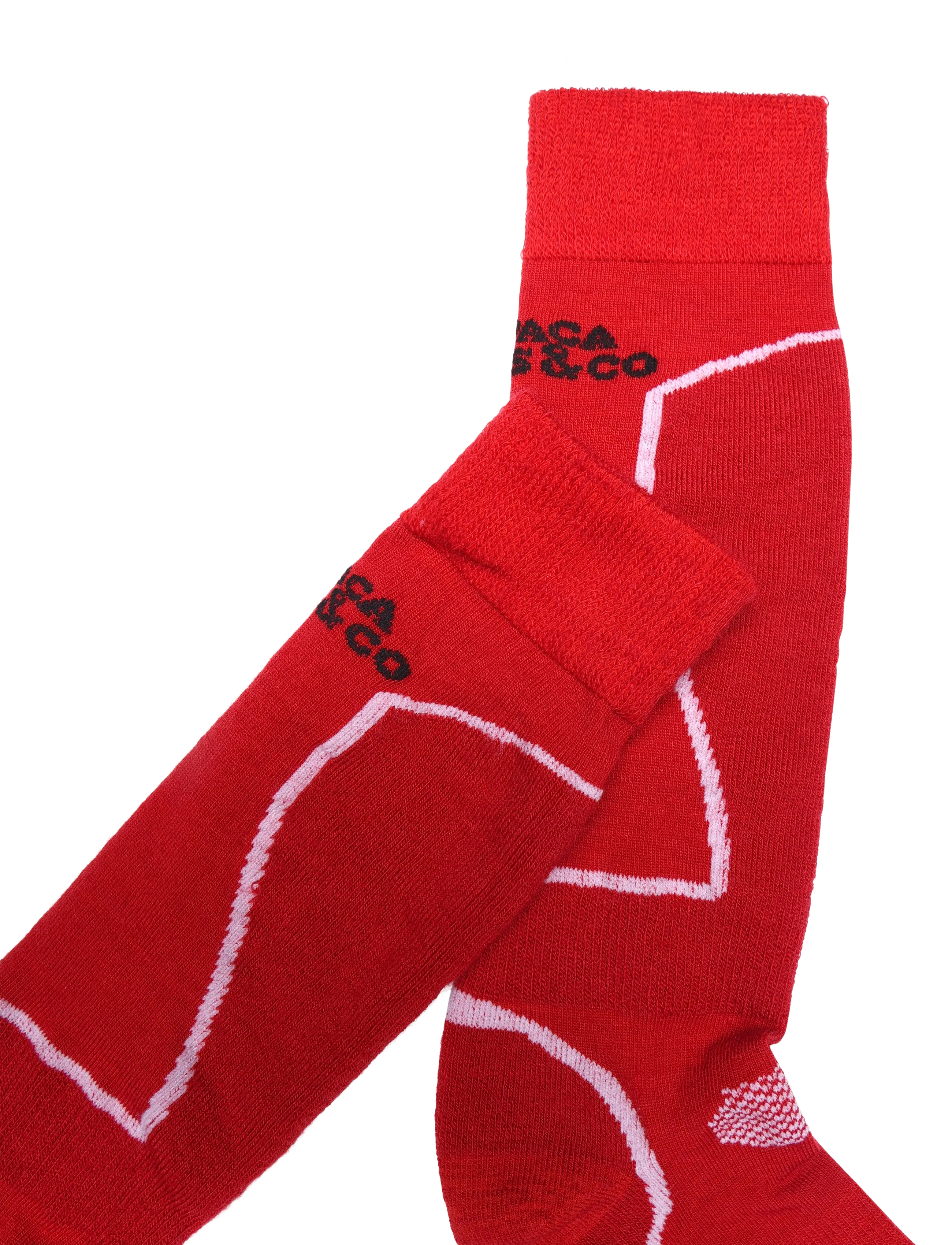 Alpacasocks&Co - Alpine Ski 1-pack - strümpfe - red white black - 2