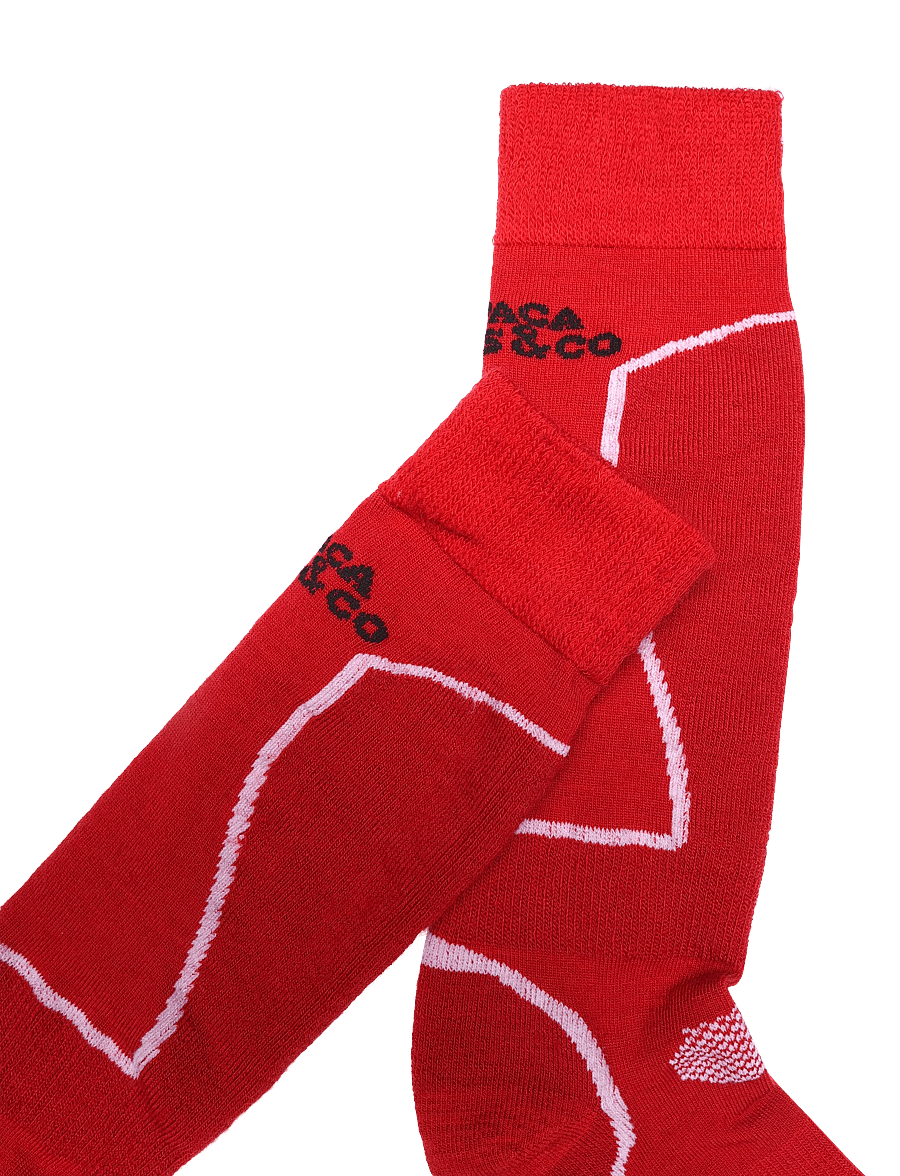 Alpacasocks&Co - Alpine Ski 1-pack - strümpfe - red white black - 2