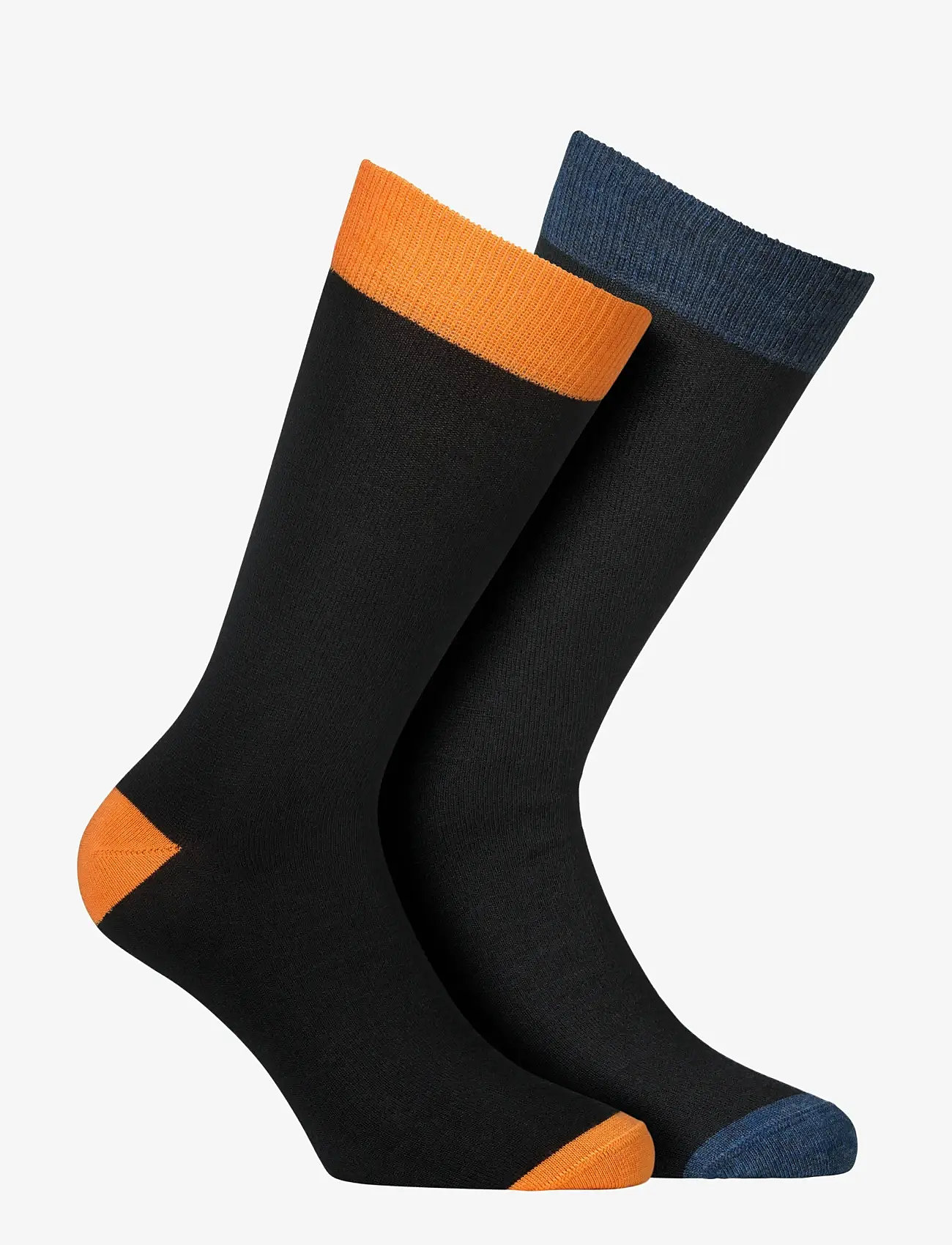 Alpacasocks&Co - Merino Lifestyle 2-pack - crew-socken - nero-fiordo (blue)/nero-zucca (orange) - 0