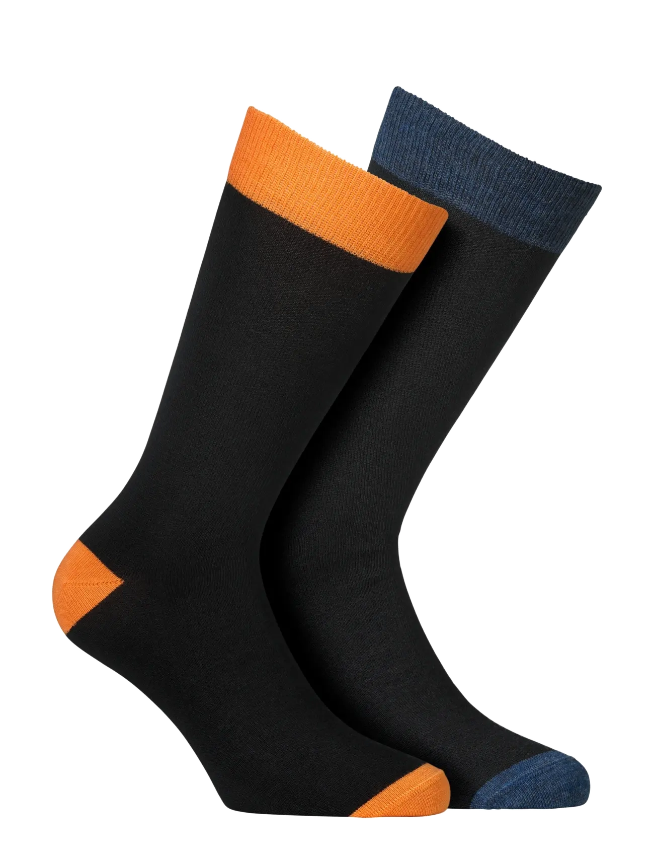 Alpacasocks&Co Merino Lifestyle 2-pack - Alpacasocks&Co - NERO-FIORDO (BLUE)/NERO-ZUCCA (ORANGE) / black