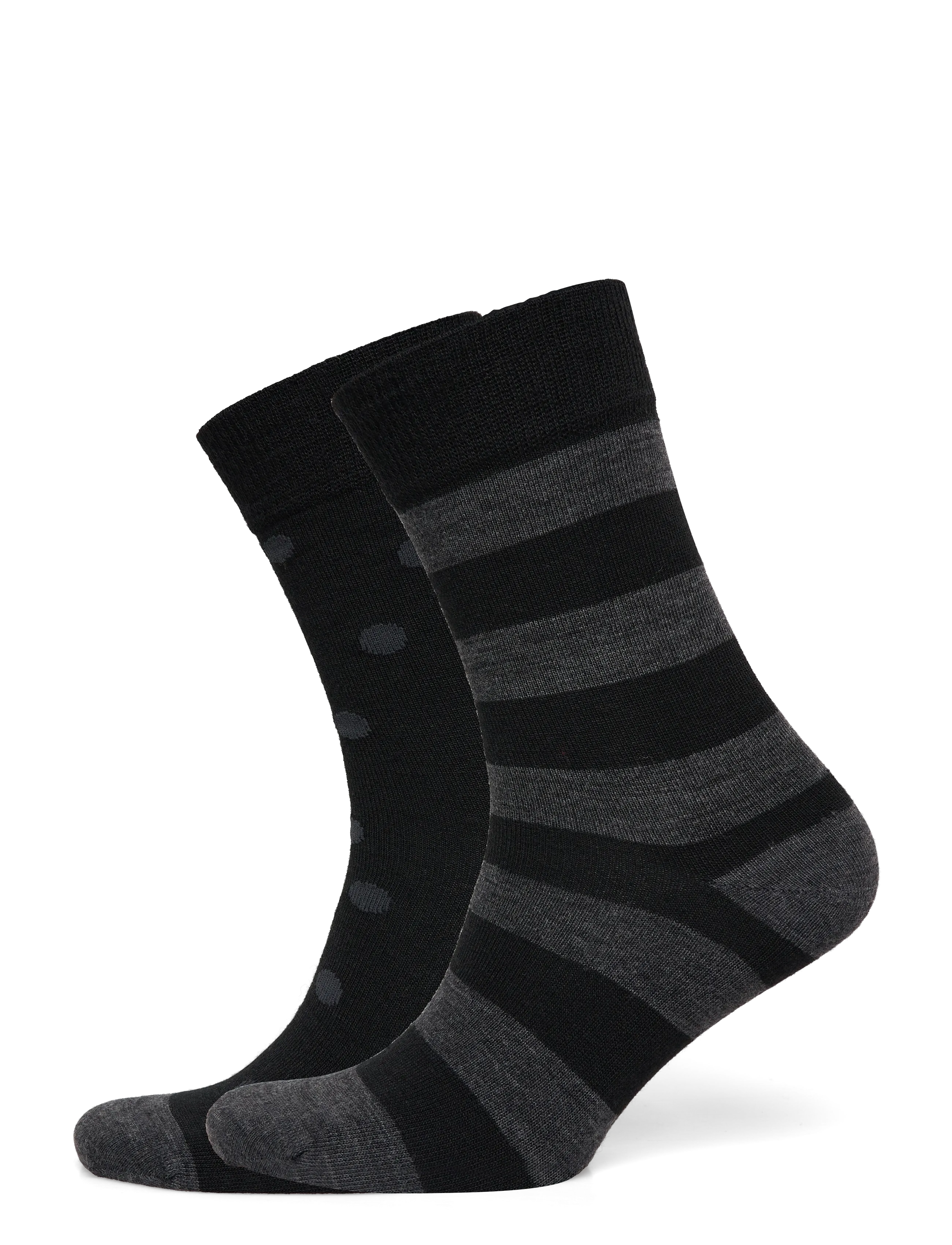 Alpacasocks&Co Merino Lifestyle 2-Pack, 45-48, Socks, Schwarz - Regular Männerswear