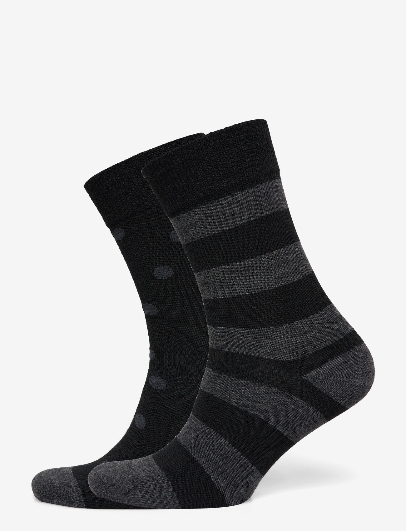 Alpacasocks&Co - Merino Lifestyle 2-pack - crew-socken - black/charcoal - 0