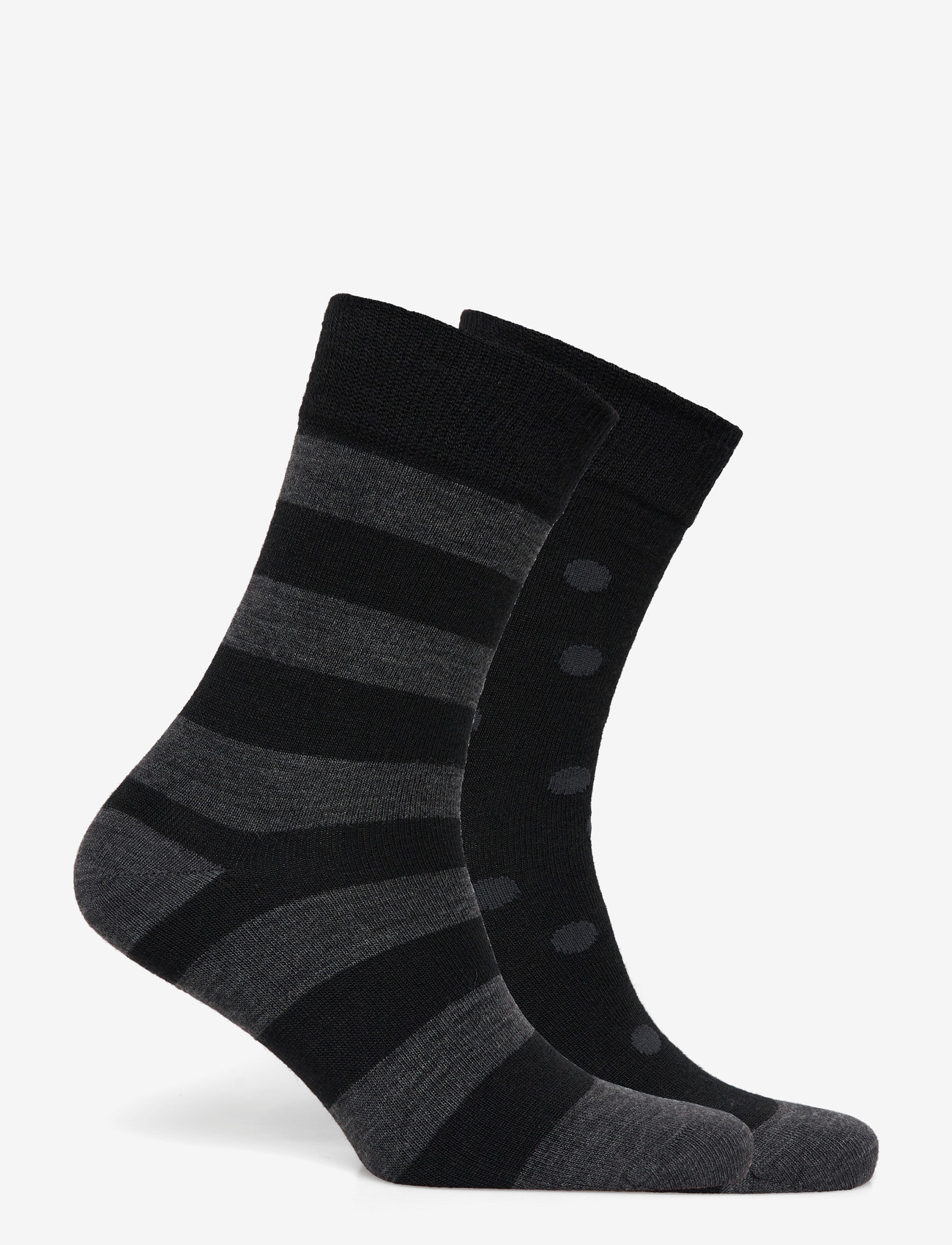 Alpacasocks&Co - Merino Lifestyle 2-pack - crew-socken - black/charcoal - 1