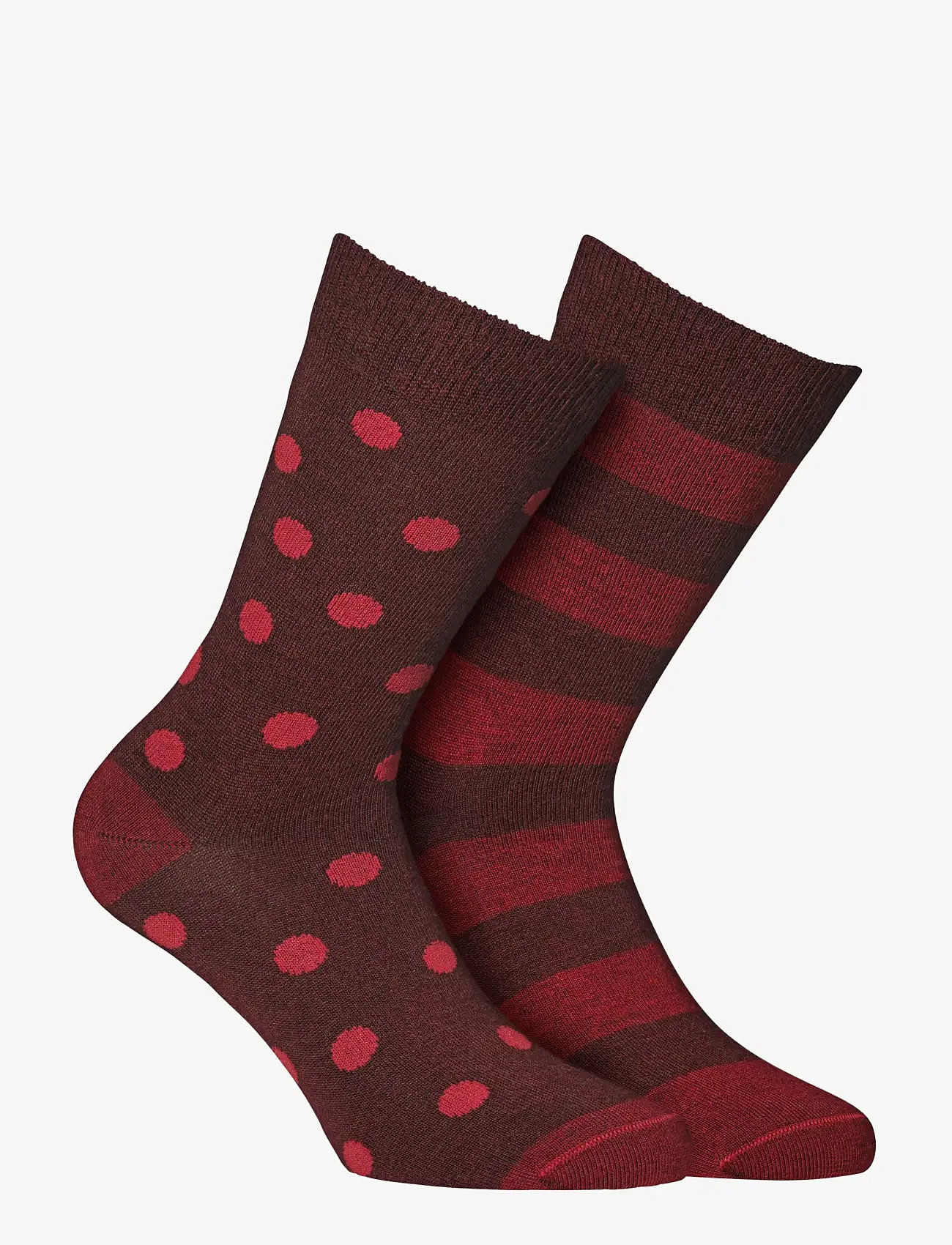 Alpacasocks&Co - Merino Lifestyle 2-pack - crew-socken - burgundy/teja - 0