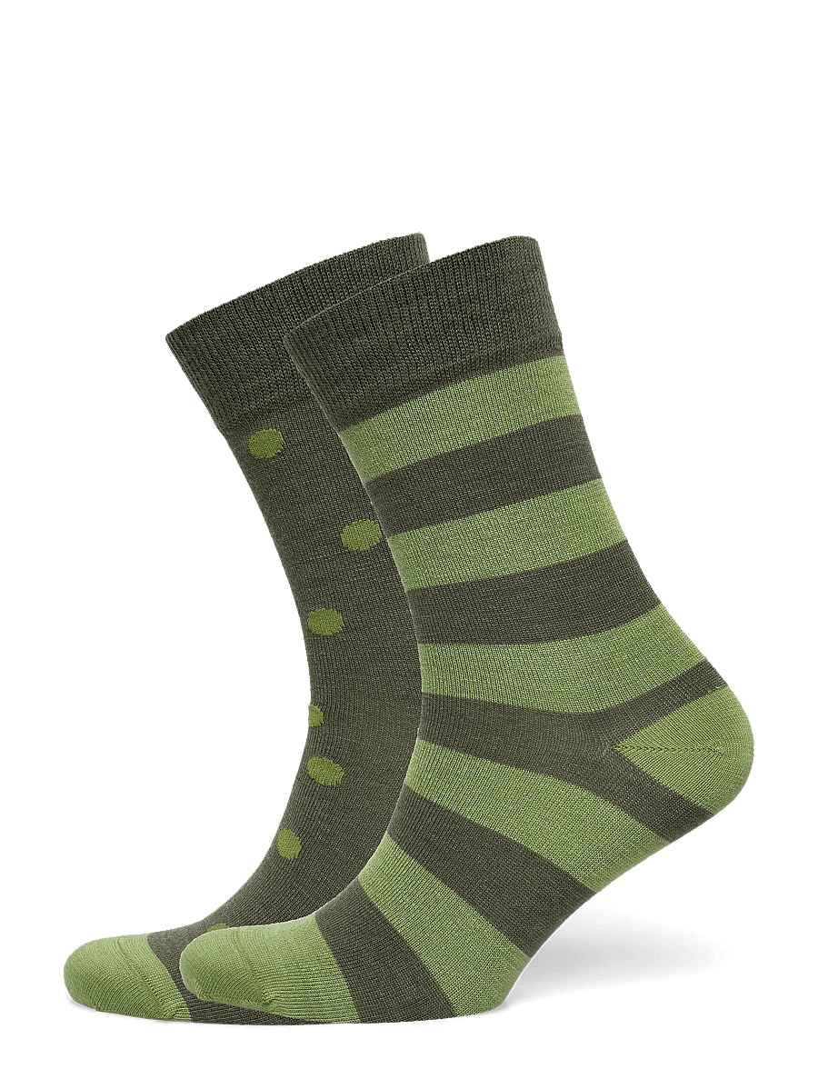 Alpacasocks&Co - Merino Lifestyle 2-pack - crew socks - salvia/salvia - 0