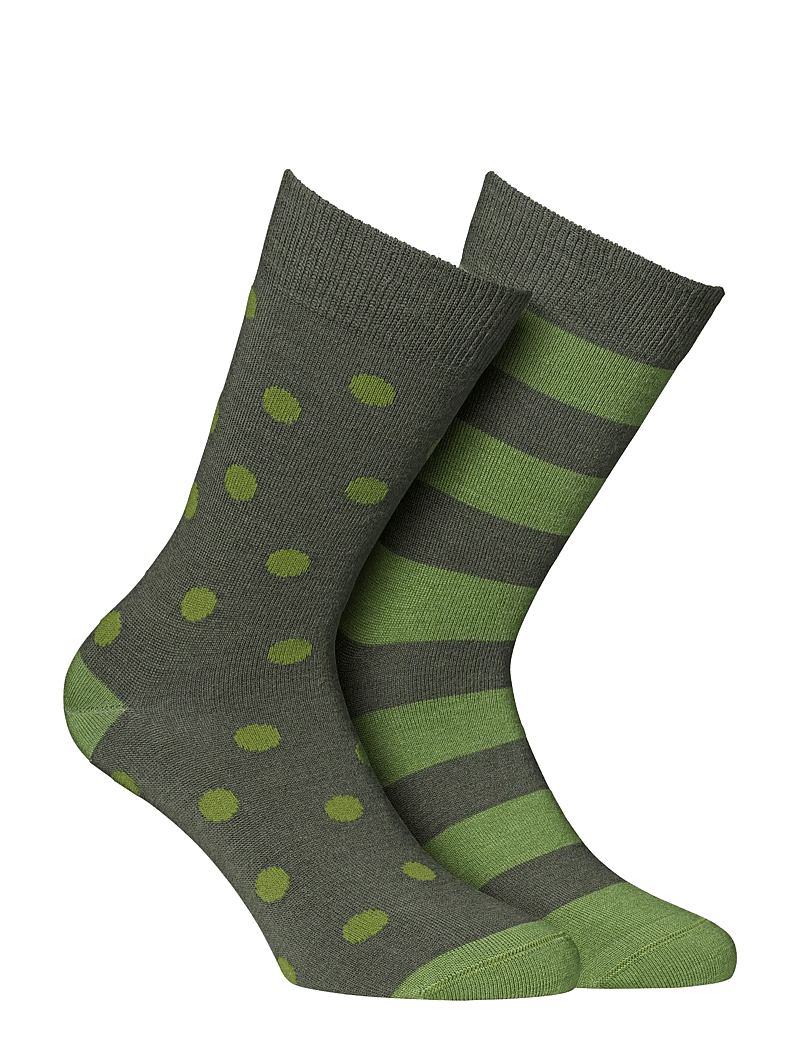 Alpacasocks&Co - Merino Lifestyle 2-pack - crew-socken - verdone/basilico - 0