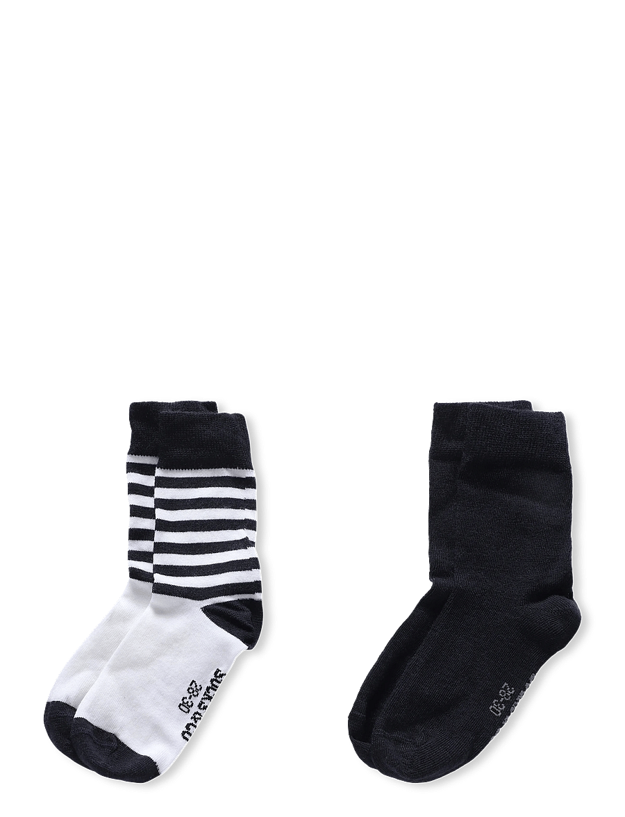 Alpacasocks&Co - Merino Lifestyle Kids 2-pack - strümpfe - superbianco marino stripes/marino solid - 0