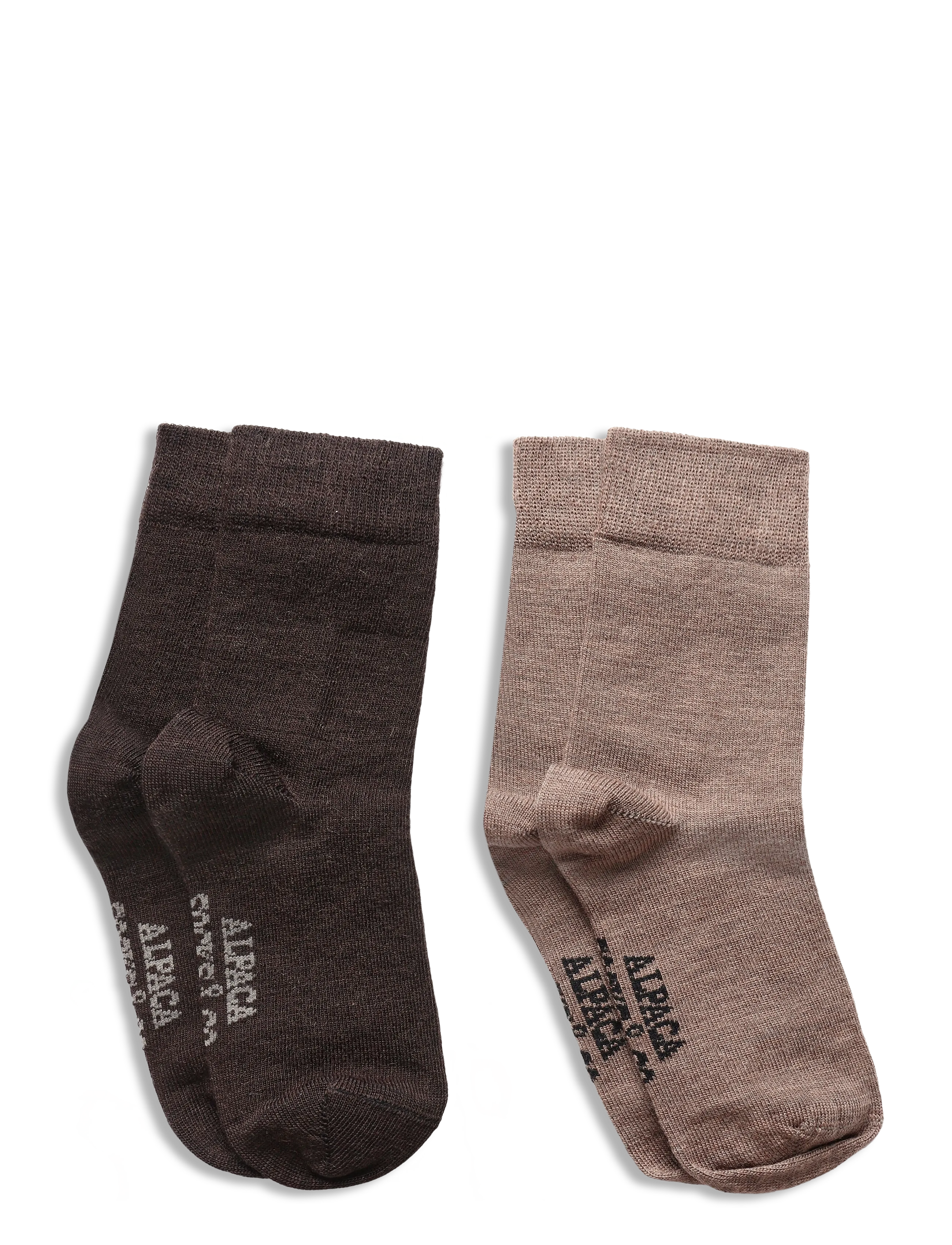 Alpacasocks&Co - Merino Lifestyle Kids 2-pack - strømper - tabacco solid/fondente solid - 1