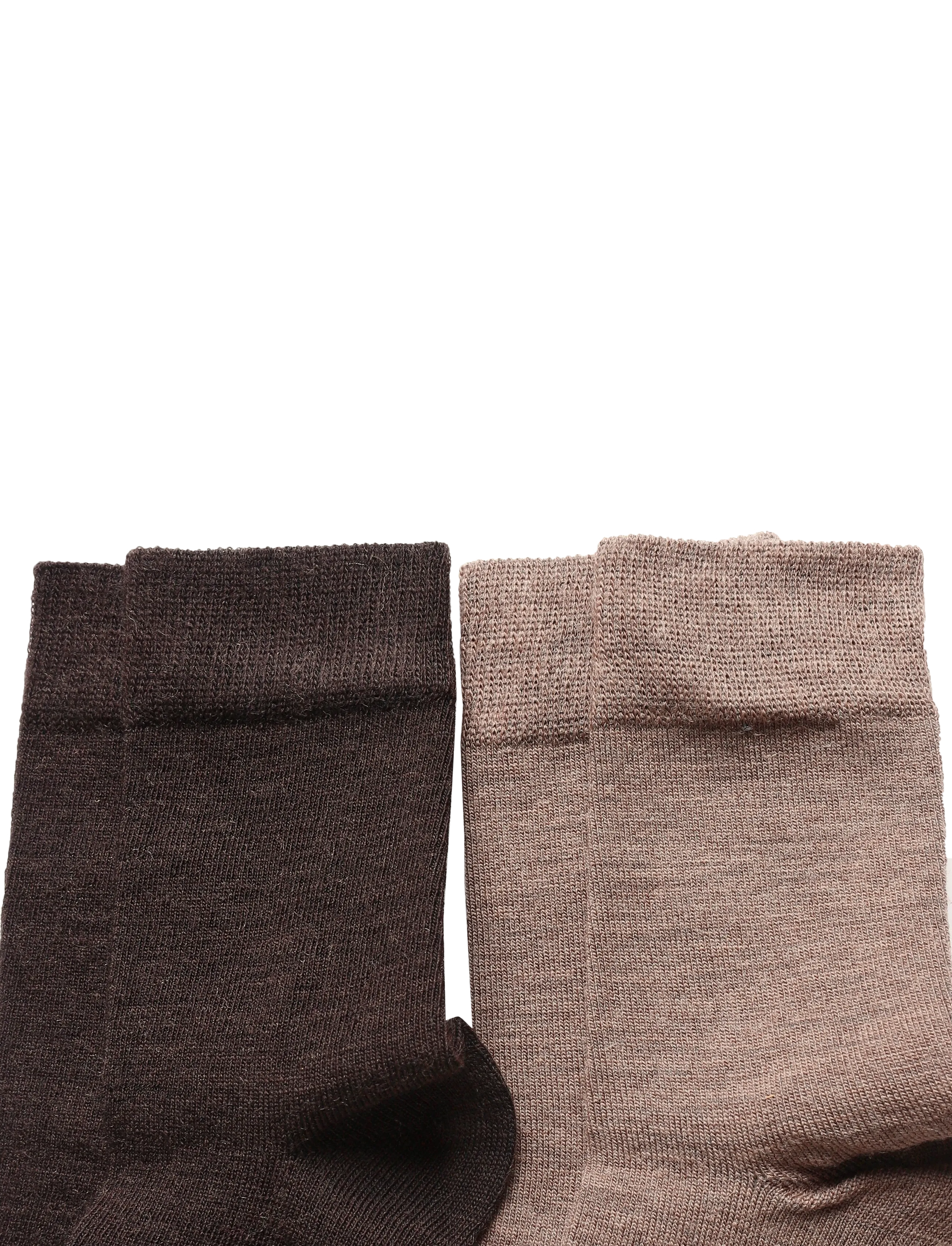 Alpacasocks&Co - Merino Lifestyle Kids 2-pack - strømper - tabacco solid/fondente solid - 2