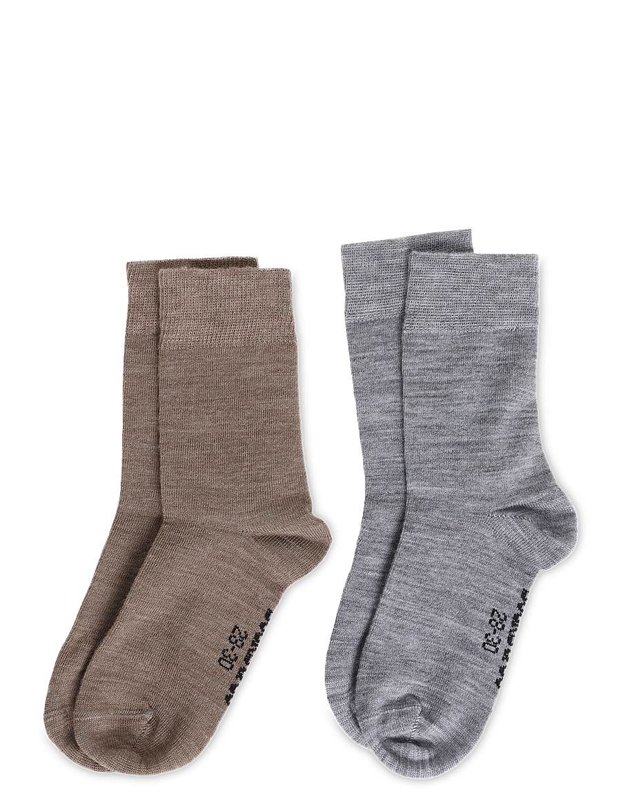 Alpacasocks&Co - Merino Lifestyle Kids 2-pack - strümpfe - argento solid/glacÉ solid - 0