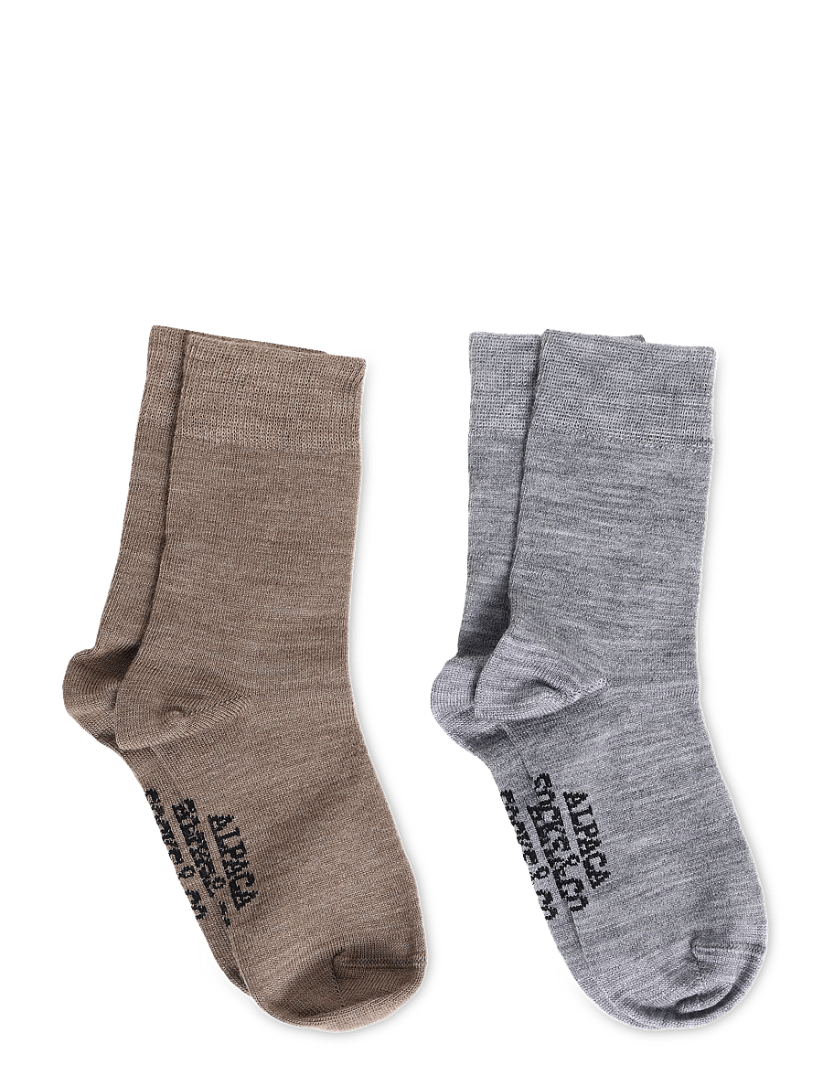 Alpacasocks&Co - Merino Lifestyle Kids 2-pack - strümpfe - argento solid/glacÉ solid - 1