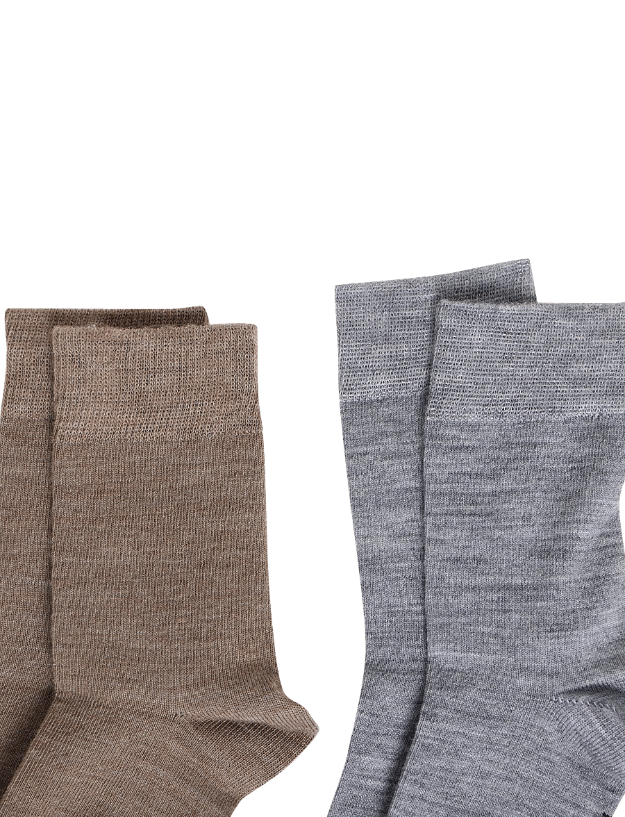 Alpacasocks&Co - Merino Lifestyle Kids 2-pack - strümpfe - argento solid/glacÉ solid - 2