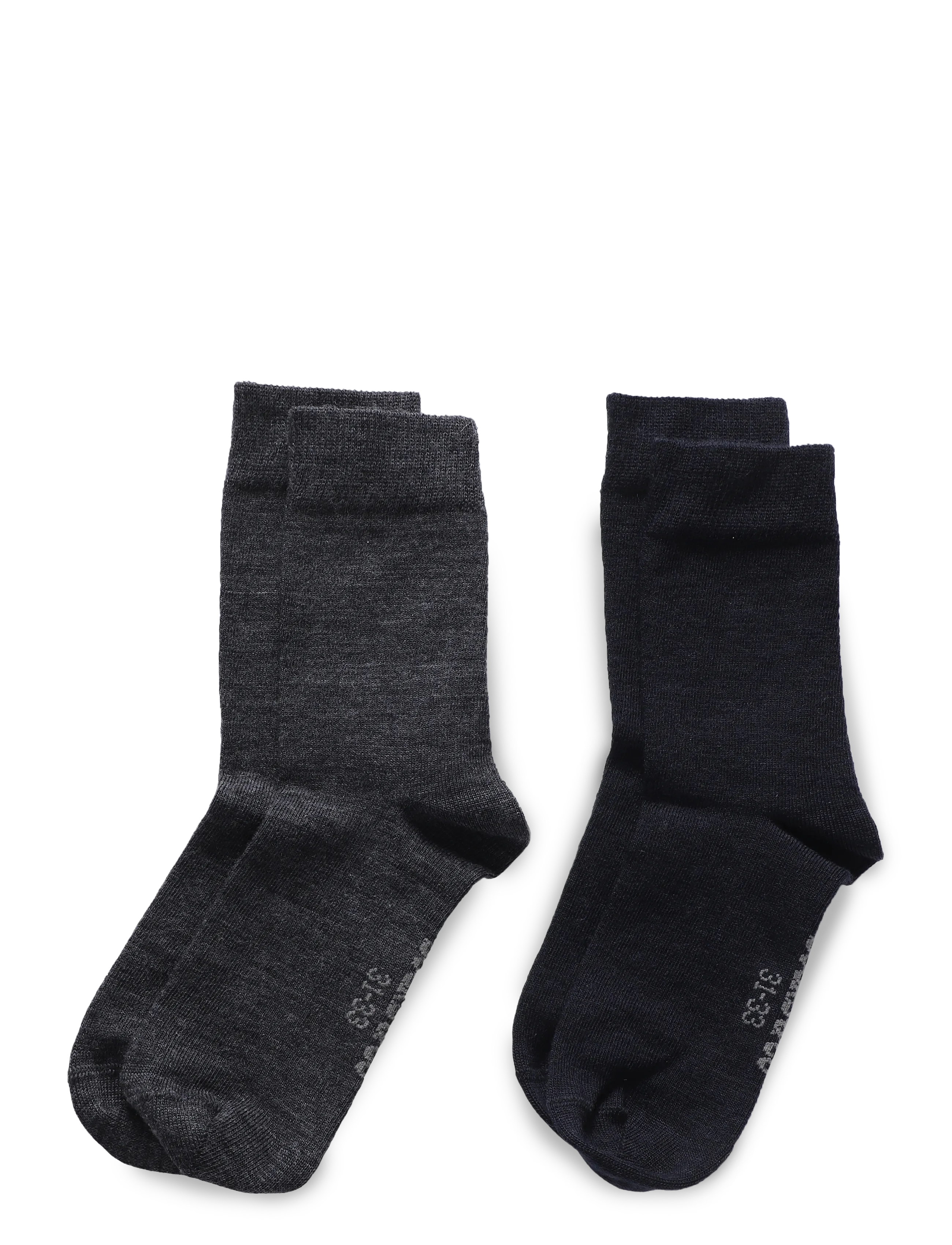 Alpacasocks&Co Merino Lifestyle Kids 2-pack - Strømper - DARK GREY SOLID/BLUE SOLID / grey