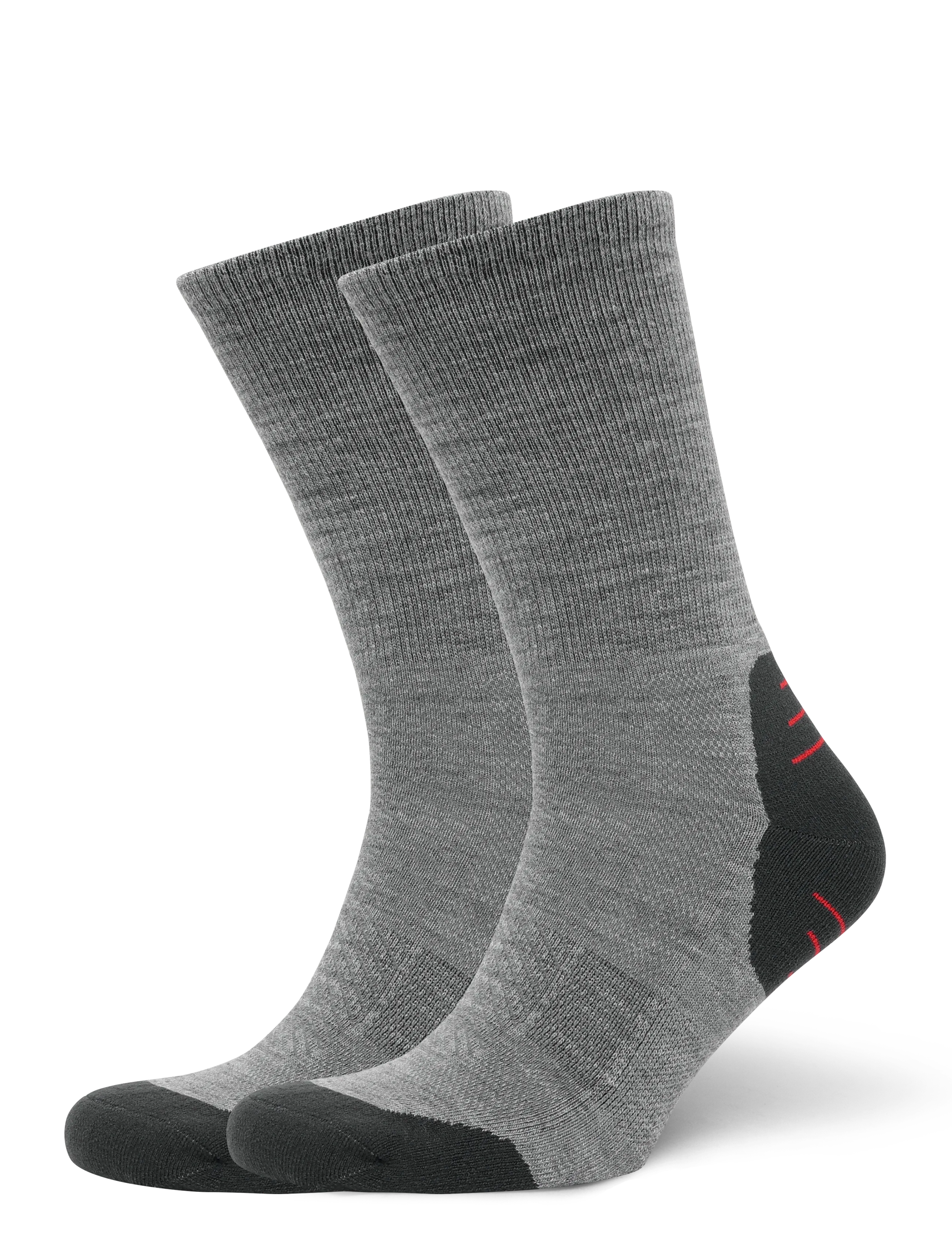 Alpacasocks&Co Merino Tech Hiking Crew 1-pack - Sportstrømper - ARGENTO / silver