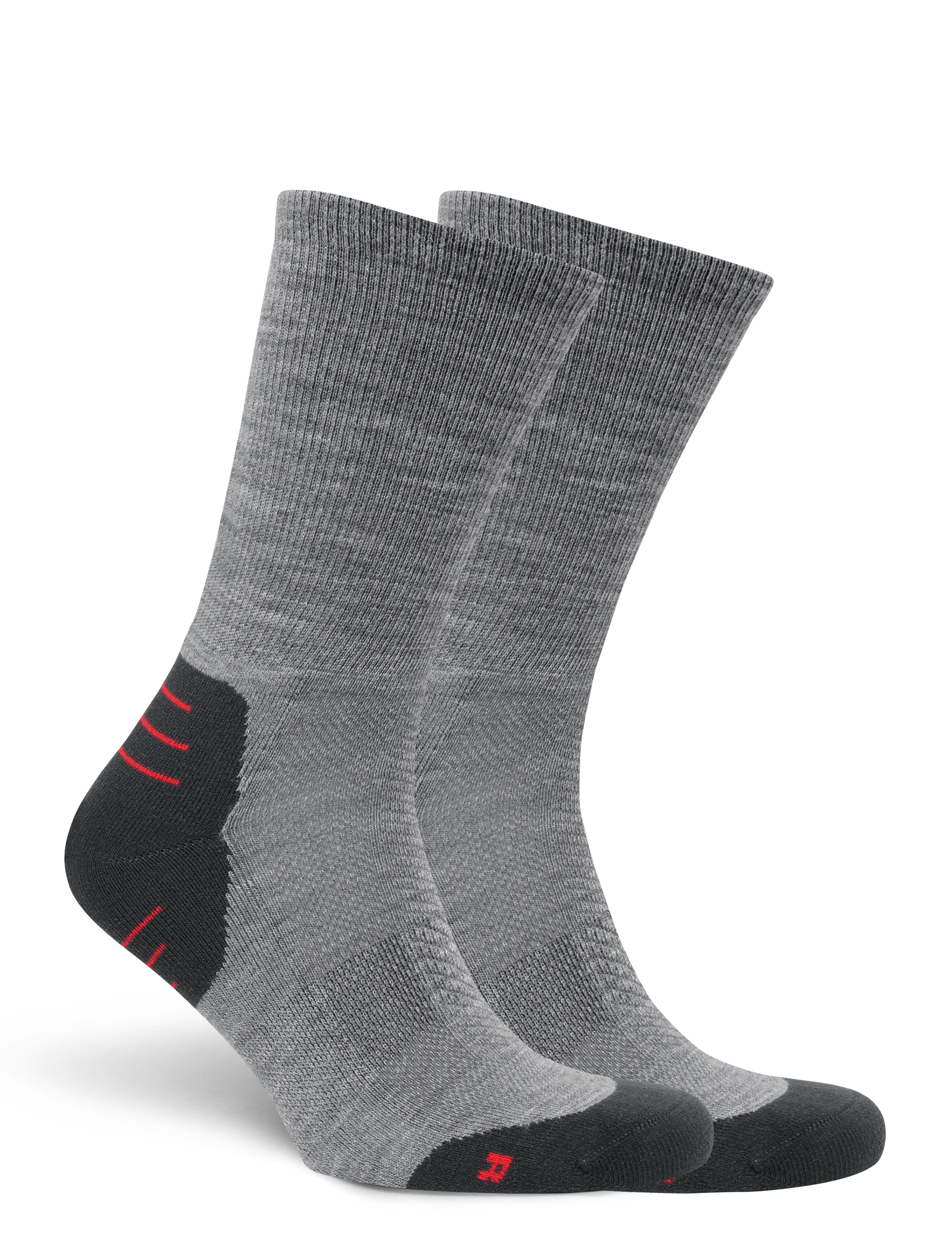 Alpacasocks&Co - Merino Tech Hiking Crew 1-pack - spordisokid - argento - 1