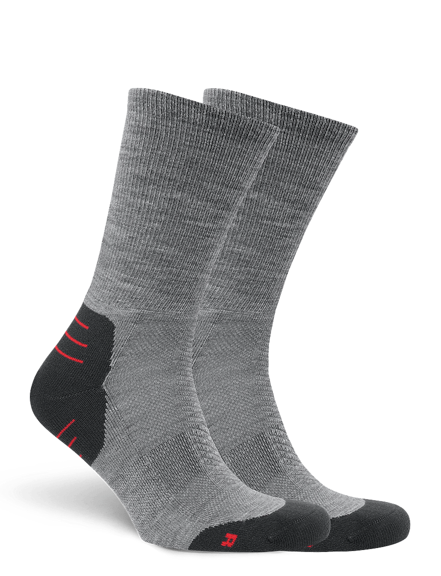 Alpacasocks&Co - Merino Tech Hiking Crew 1-pack - spordisokid - argento - 1