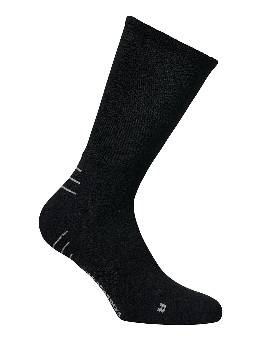 Alpacasocks&Co - Merino Tech Hiking Crew 1-pack - nero - 0