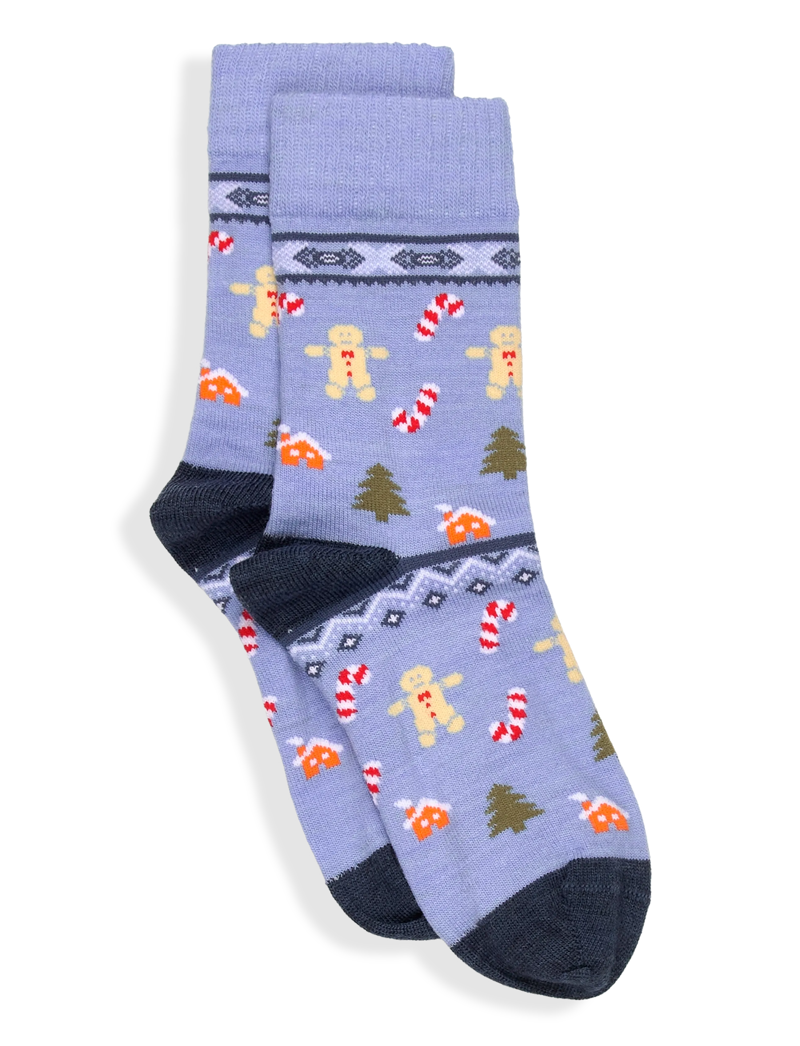 Alpacasocks&Co Winter Funny Kids Gingersnaps 1-pack - Kläder - BLUE / blue