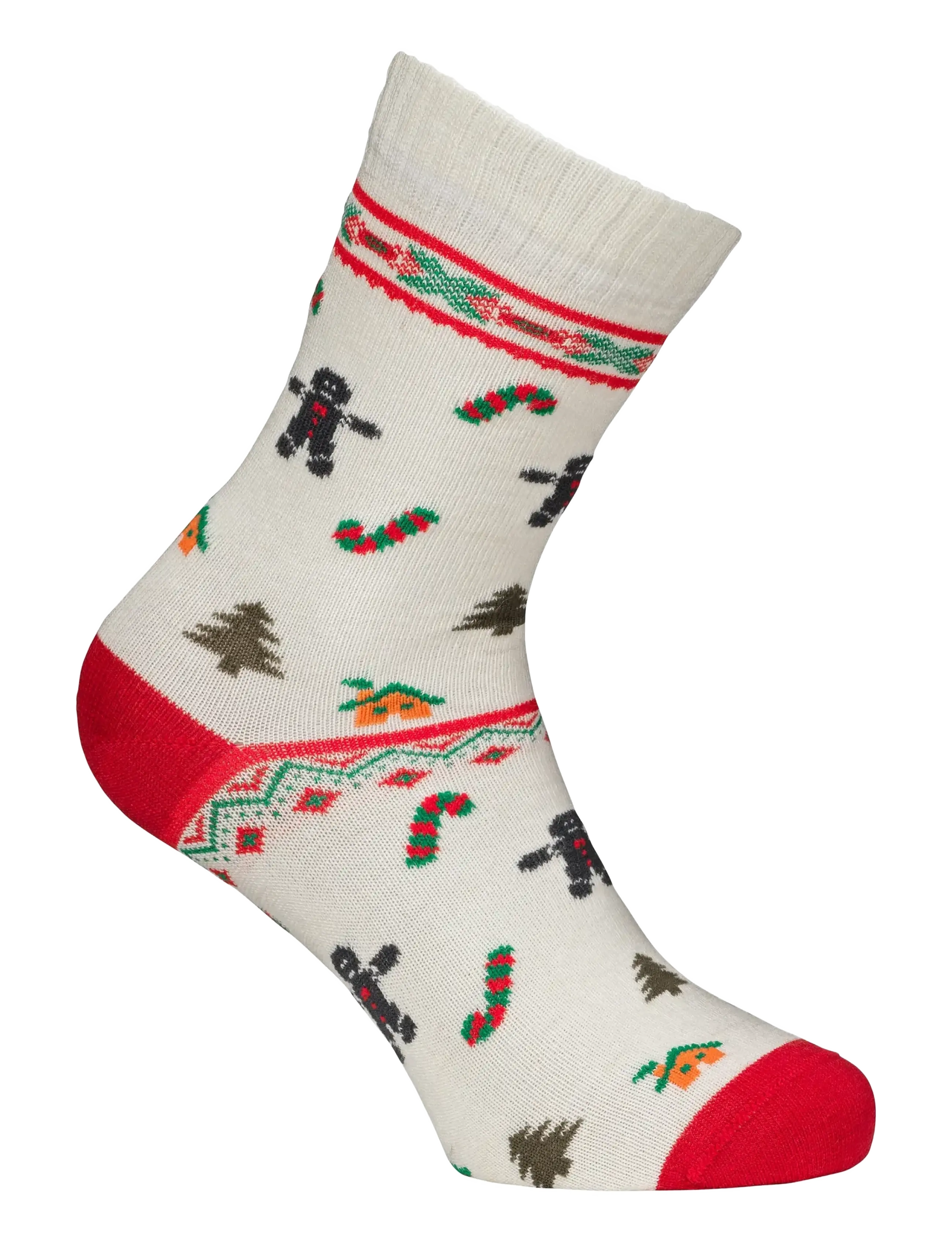 Alpacasocks&Co Winter Funny Kids Gingersnaps 1-pack - Barn 98-134 - WHITE / white