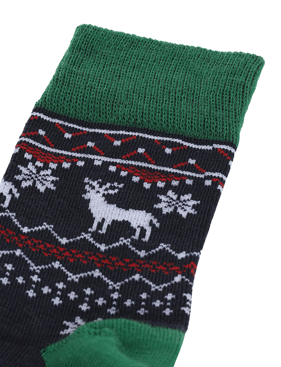 Alpacasocks&Co - Winter Funny Kids Reindeer 1-pack - blu green - 2