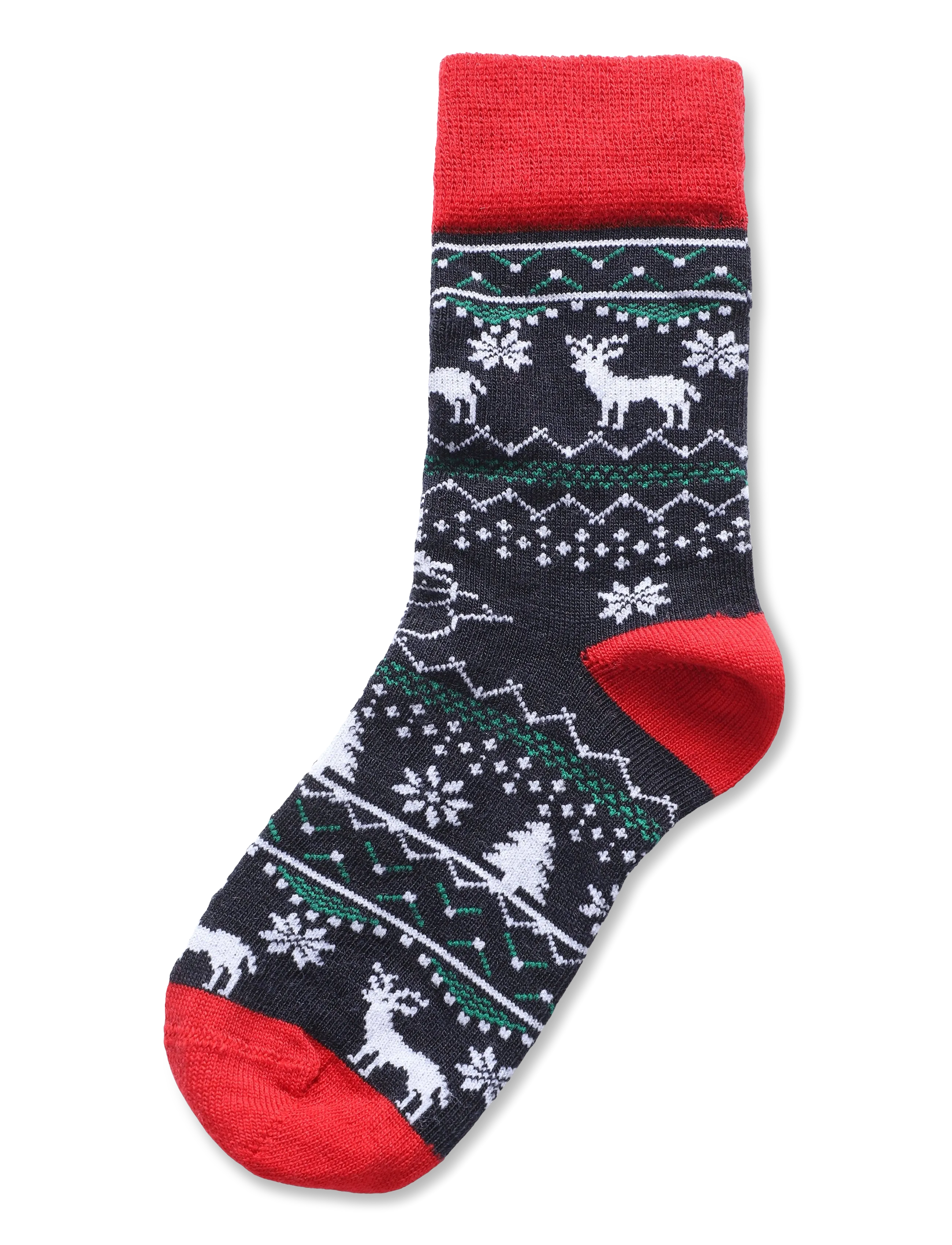 Alpacasocks&Co Winter Funny Kids Reindeer 1-pack - Strümpfe - BLU RED / black