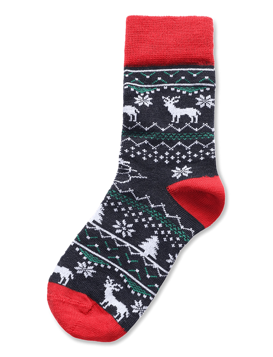 Alpacasocks&Co - Winter Funny Kids Reindeer 1-pack - strümpfe - blu red - 0
