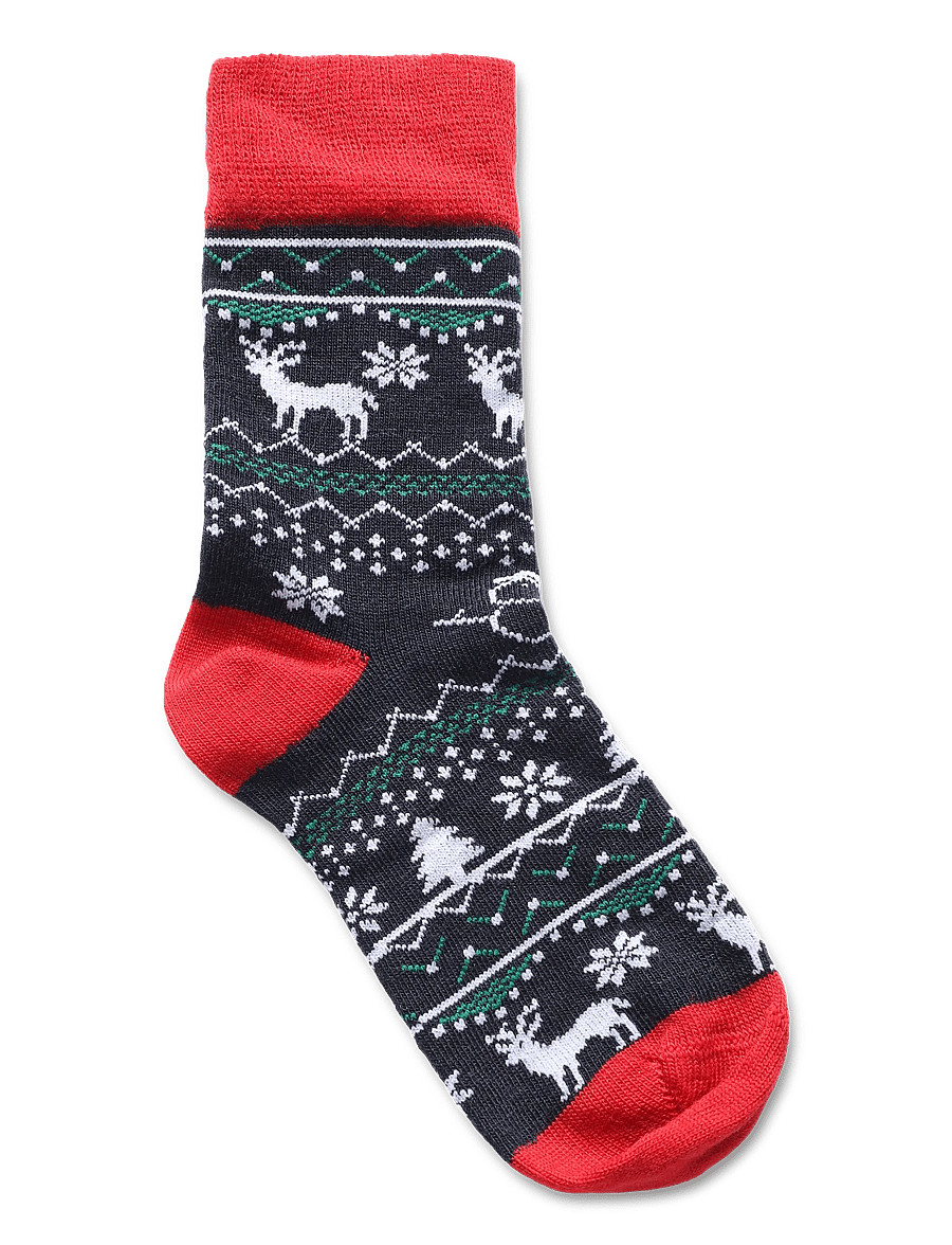 Alpacasocks&Co - Winter Funny Kids Reindeer 1-pack - strümpfe - blu red - 1