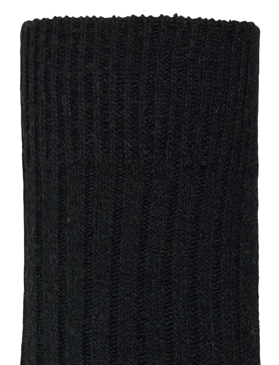 Alpacasocks&Co - Merino Cashmere Ribbed Crew 1-pack - klassikalised sokid - black-dark grey - 2
