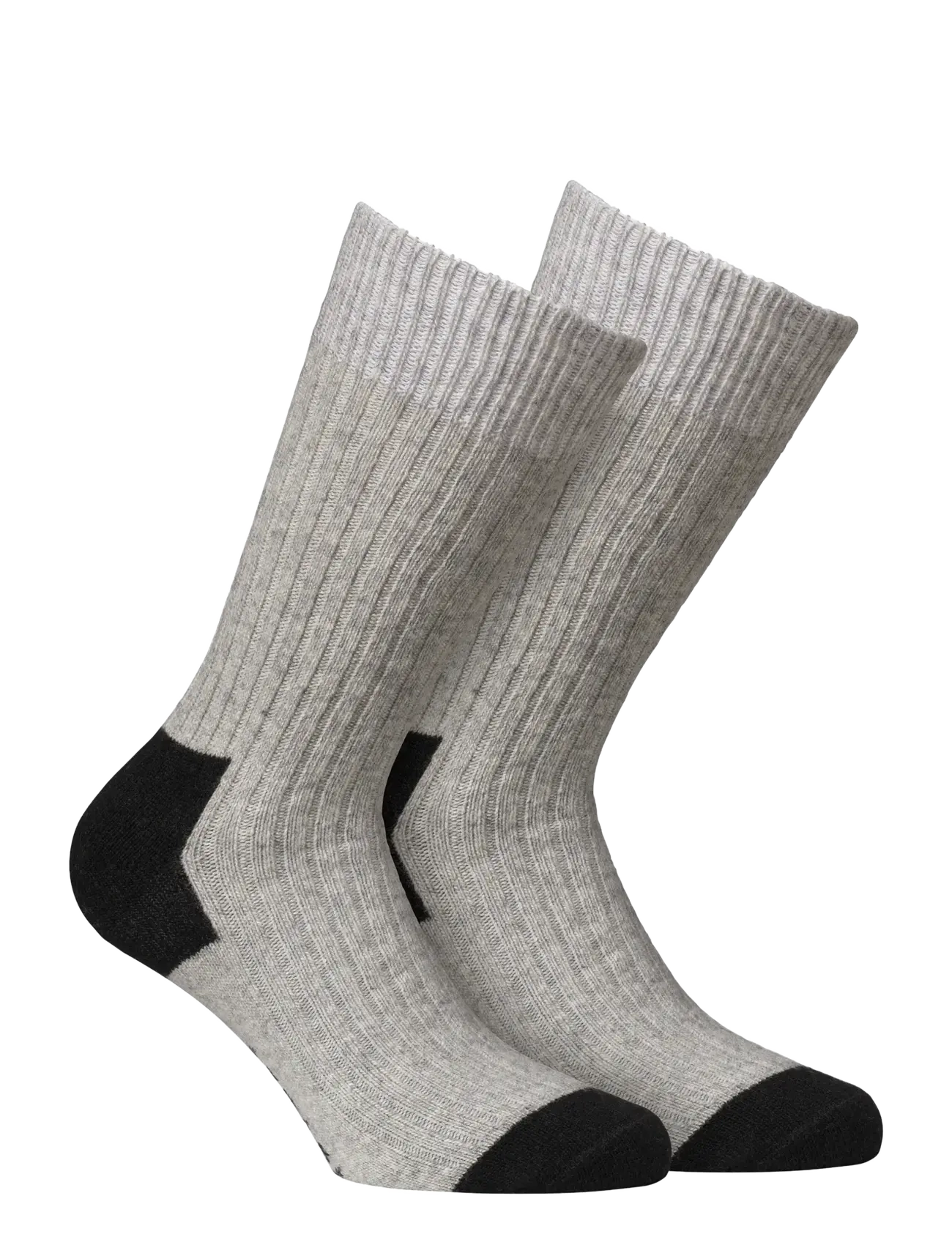 Alpacasocks&Co Merino Cashmere Ribbed Crew 1-Pack, 45-48, Grey, Sokker > Almindelige Sokker, Herre
