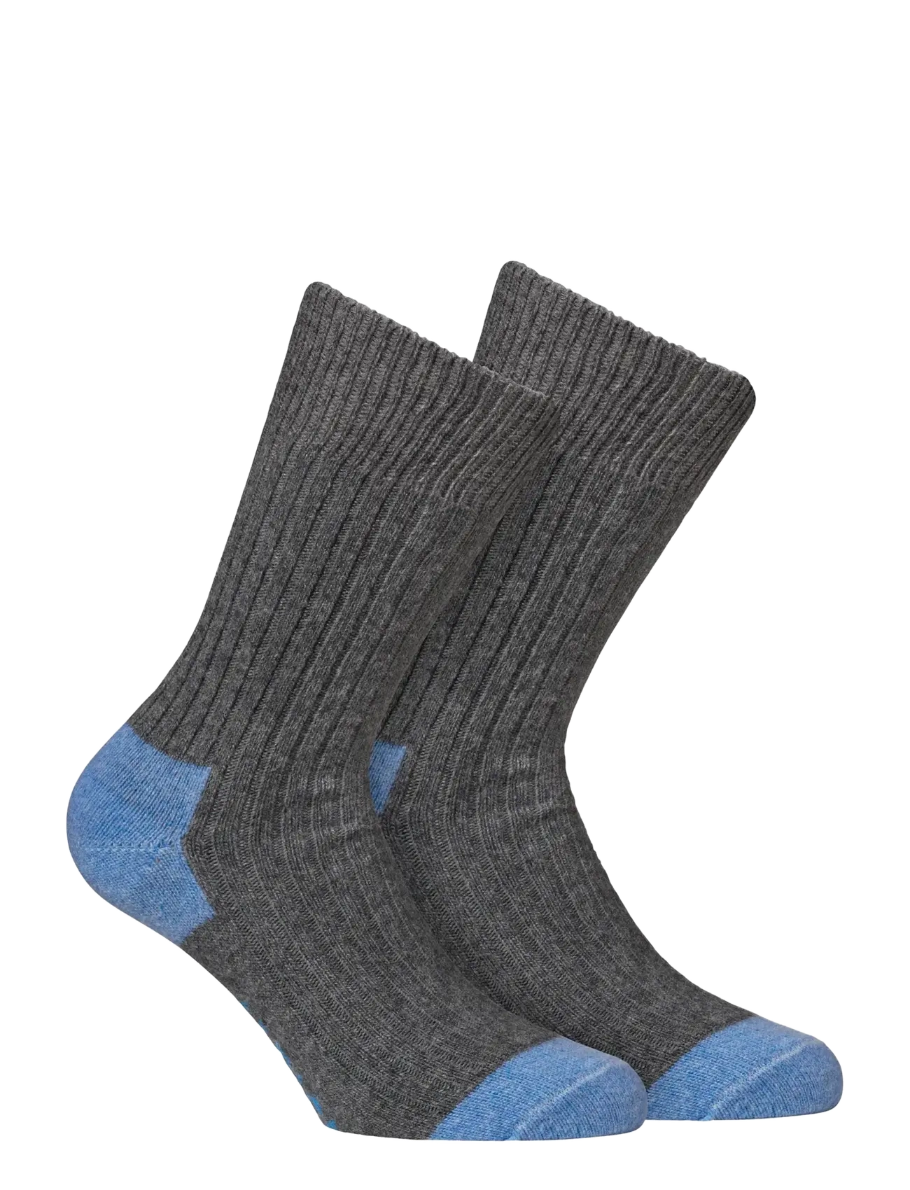 Alpacasocks&Co Merino Cashmere Ribbed Crew 1-Pack, 42-45, Grey, Sokker > Almindelige Sokker, Herre